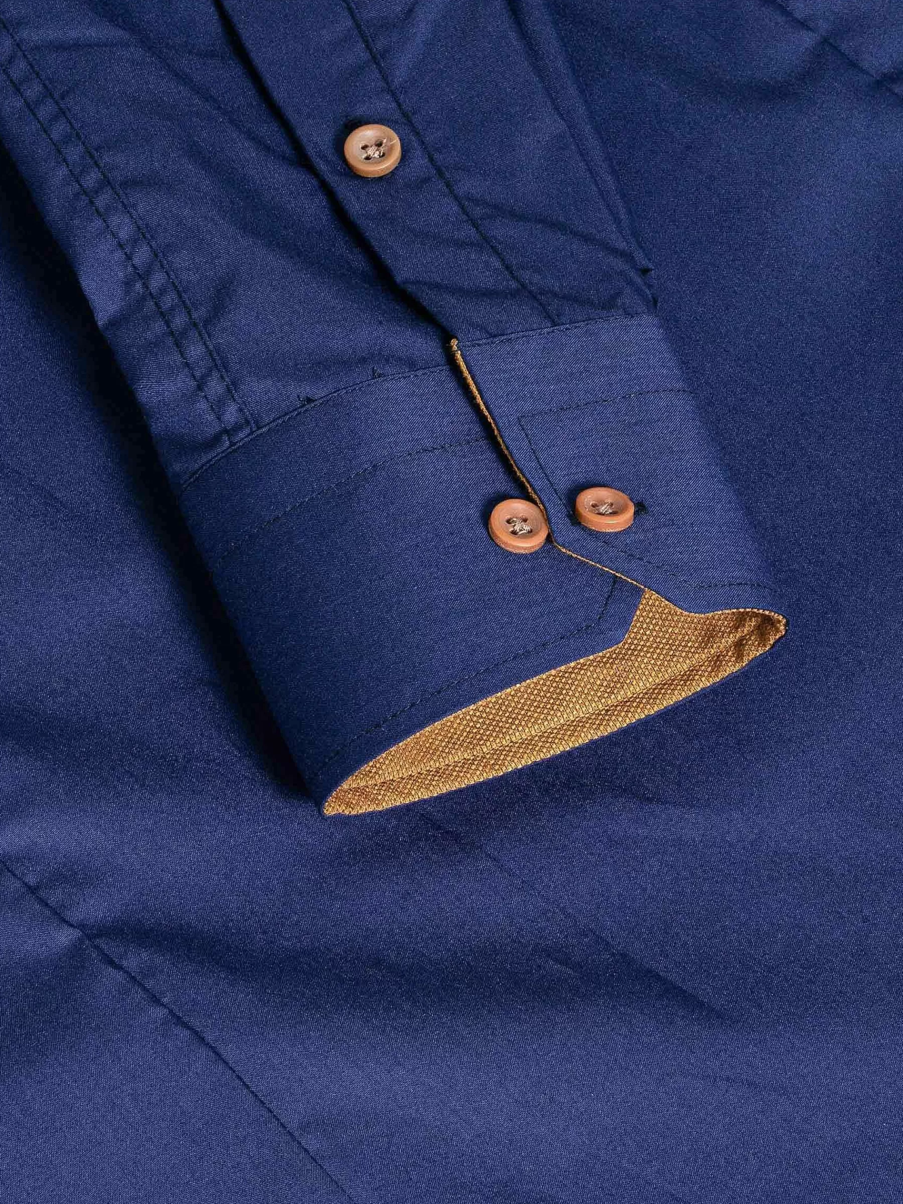 Wam Denim Overhemd Lange Mouwen<Ales Solid Structured Navy Overhemd Lange Mouw