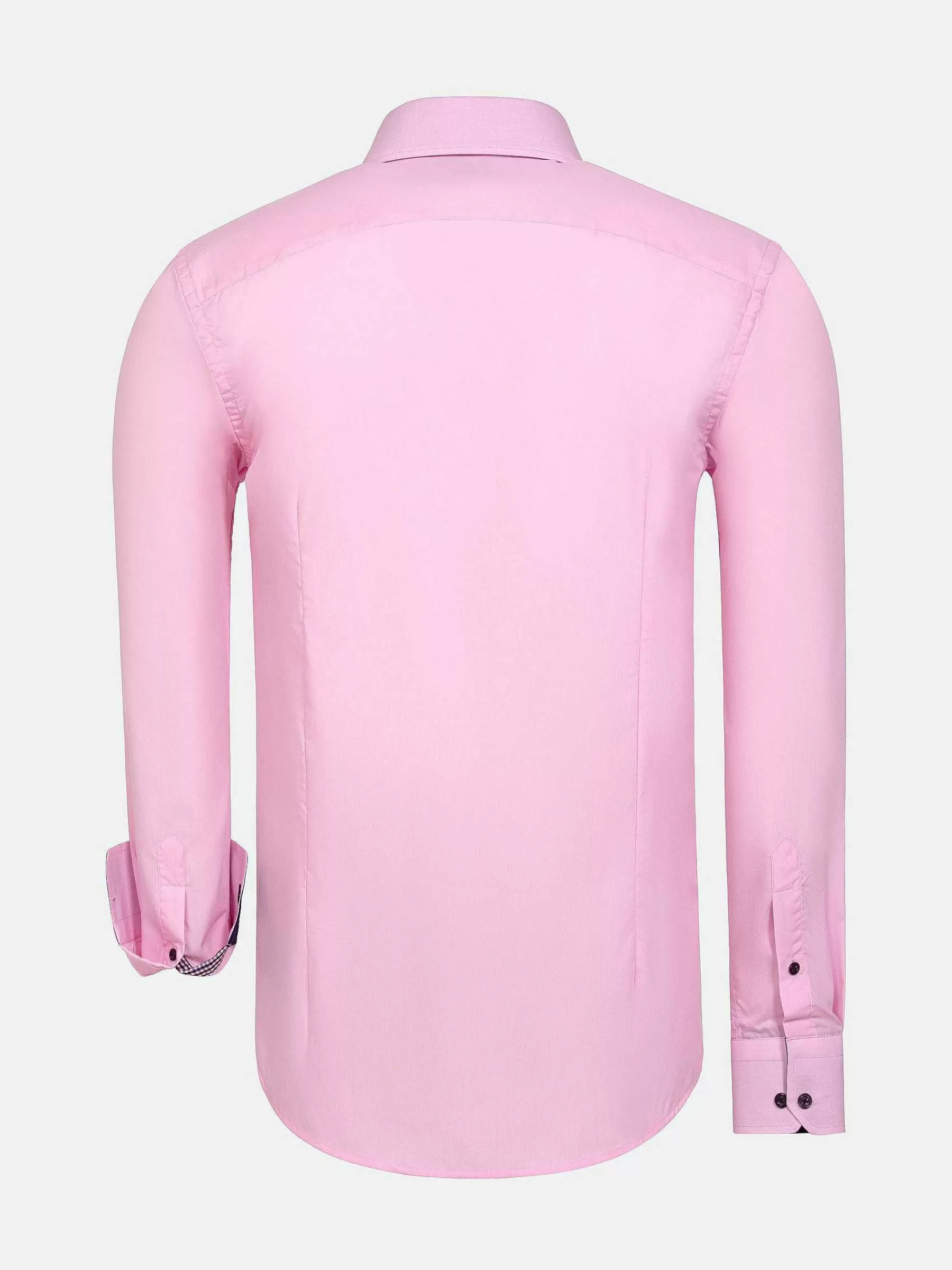 Wam Denim Overhemd Lange Mouwen<Ales Solid Structured Pink Overhemd Lange Mouw