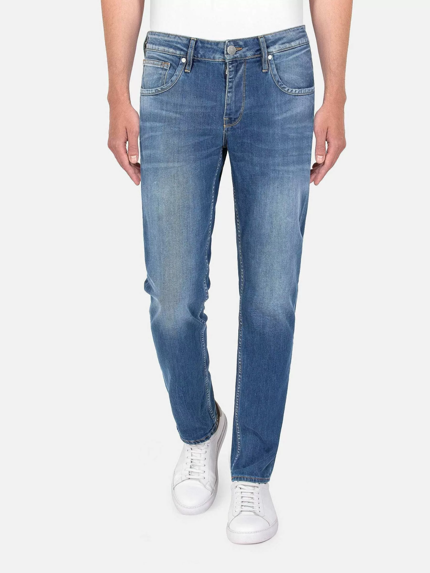 Wam Denim Jeans<Aluin Slim Fit Stone Wash Light Navy Jeans