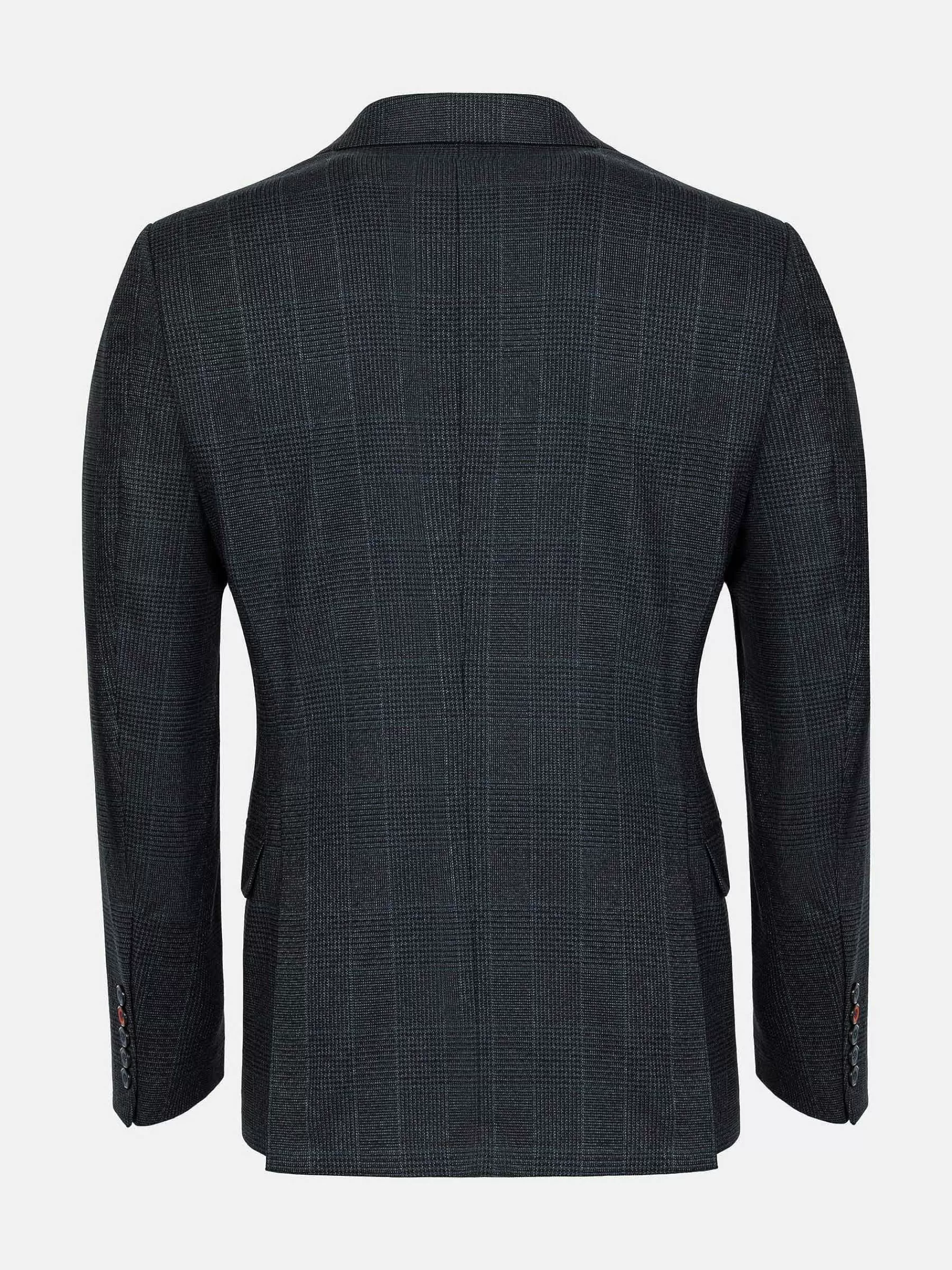 Wam Denim Colberts<Amalfi Glen Check Wide Lapel Navy Suit Colbert