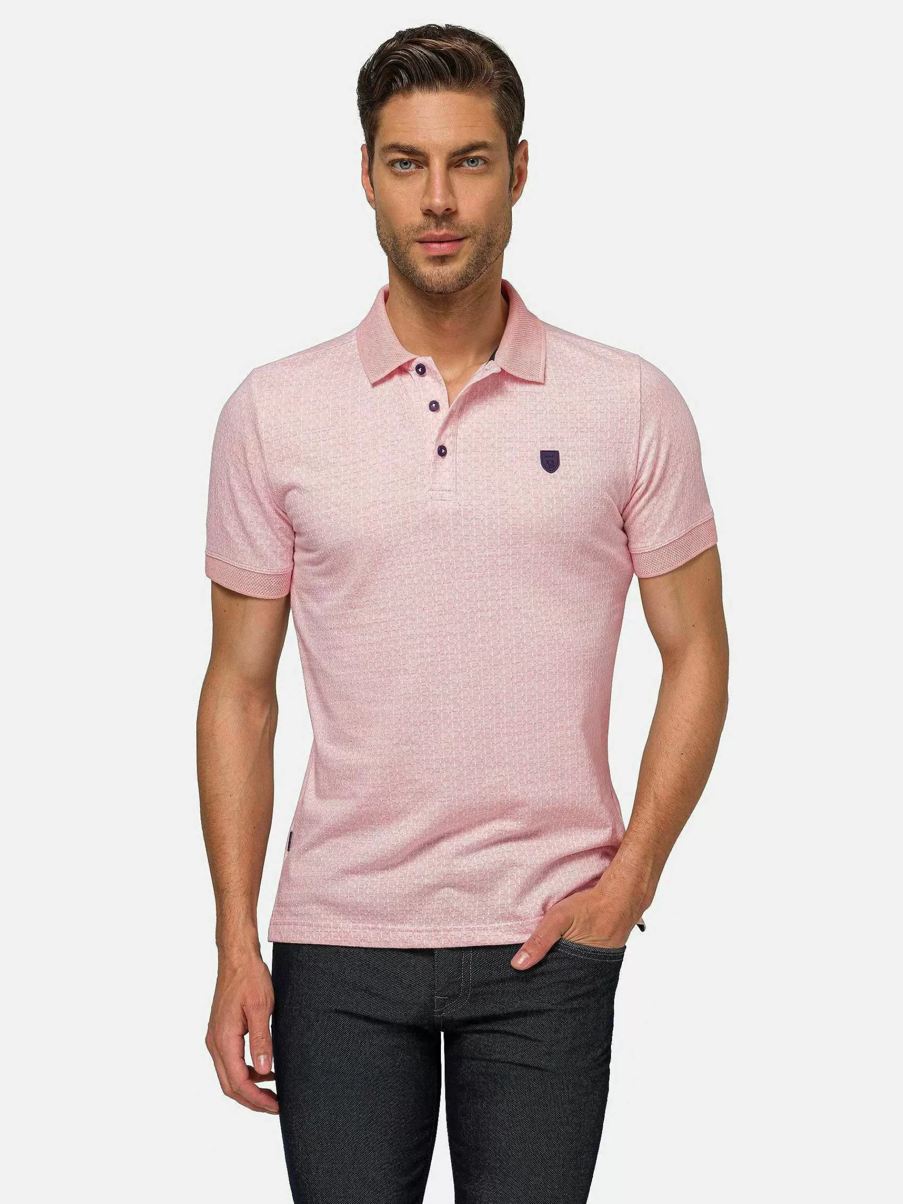 Wam Denim Polo'S<Aney Dynamic Texture Pink Polo