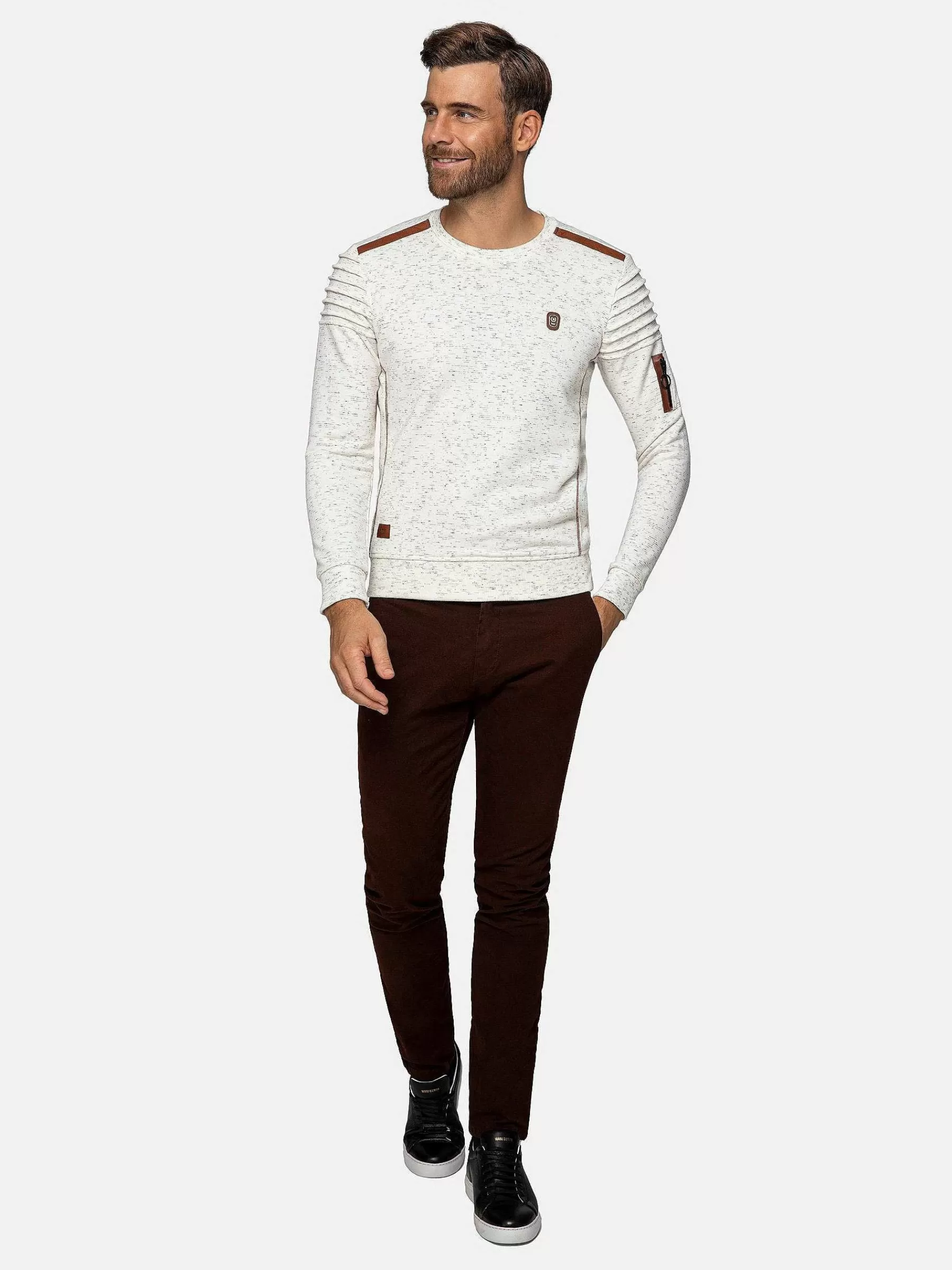 Wam Denim Sweaters<Anita Slim Fit Crew Neck Off-White Sweater