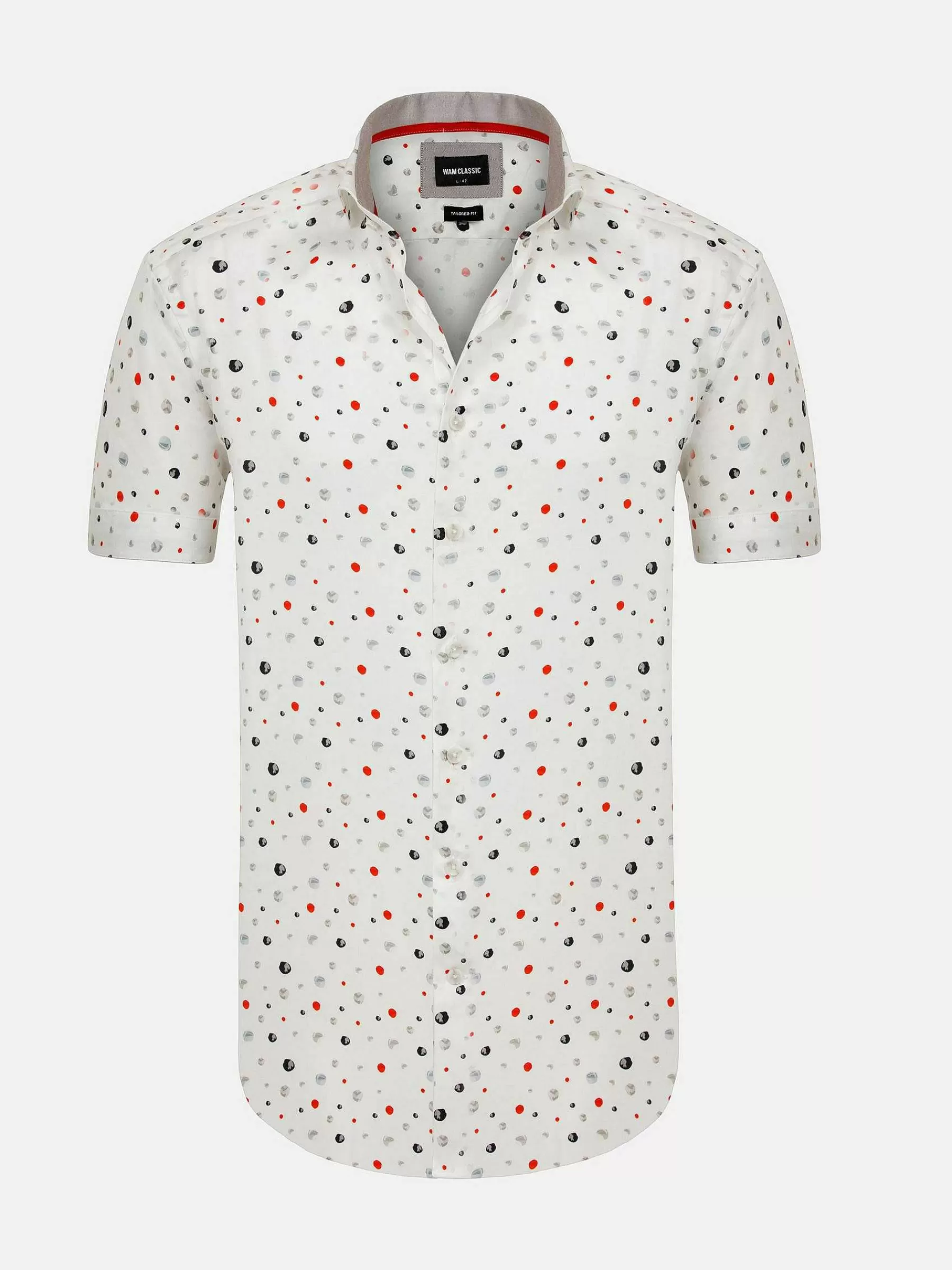 Wam Denim Overhemd Korte Mouwen<Asher Tailored Fit White Overhemd