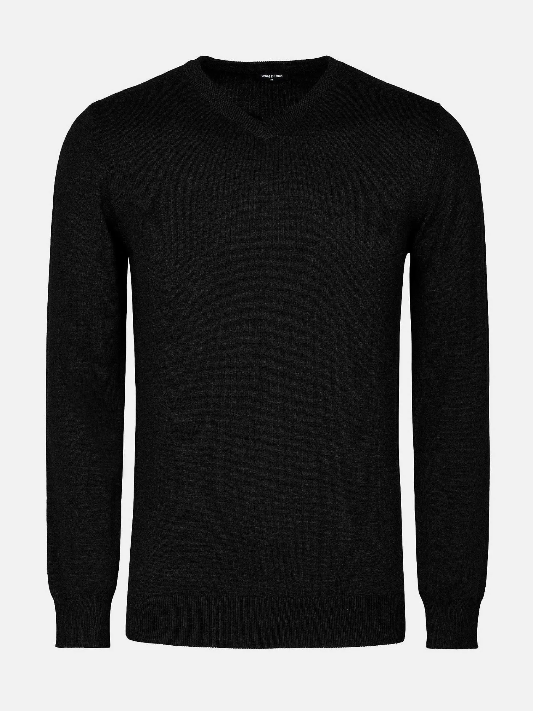 Wam Denim Sweaters<Athens V-Neck Black Sweater