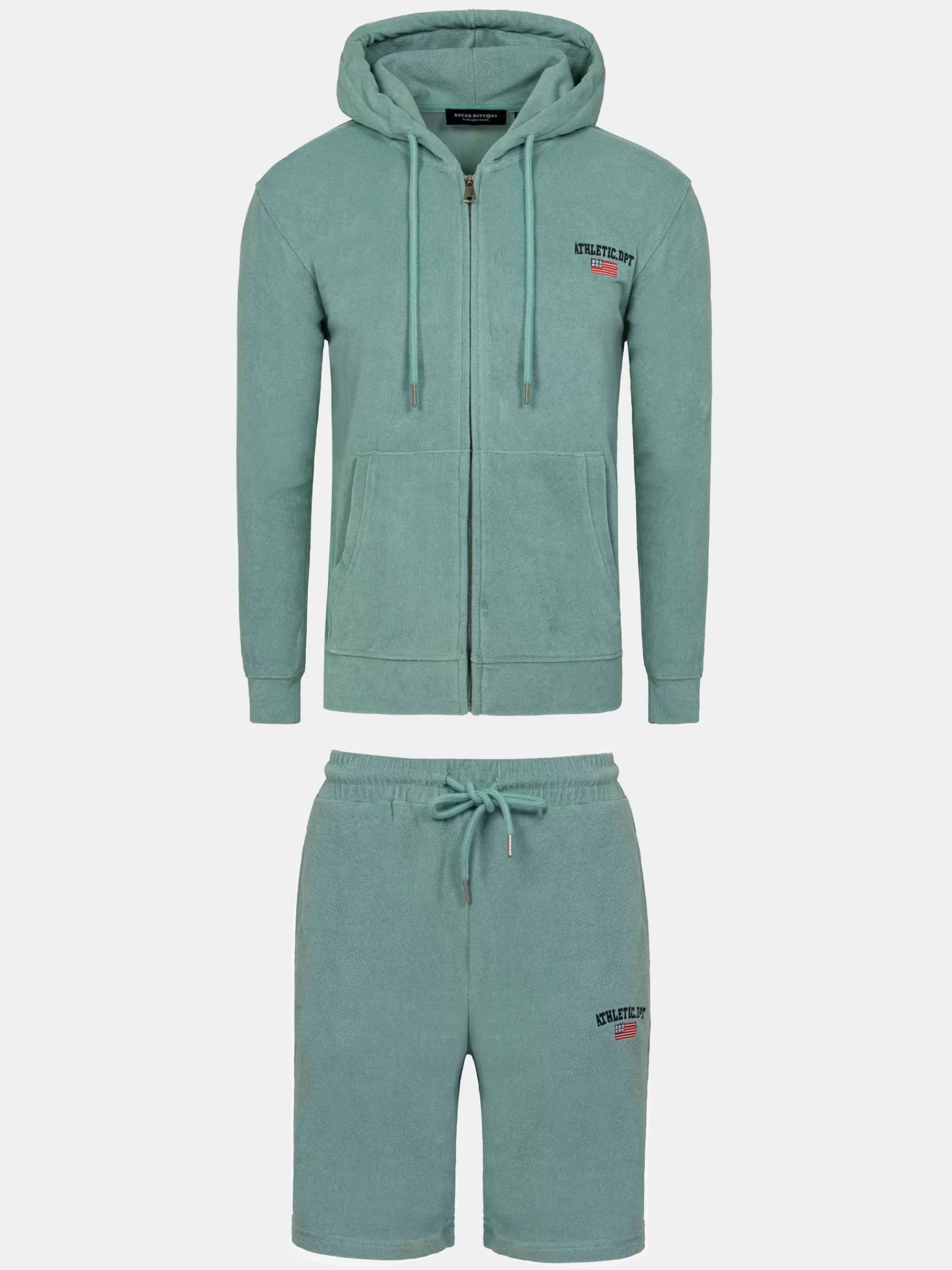 Wam Denim Sweaters<Avery Full Zipped Blue Hoodie Shorts Set