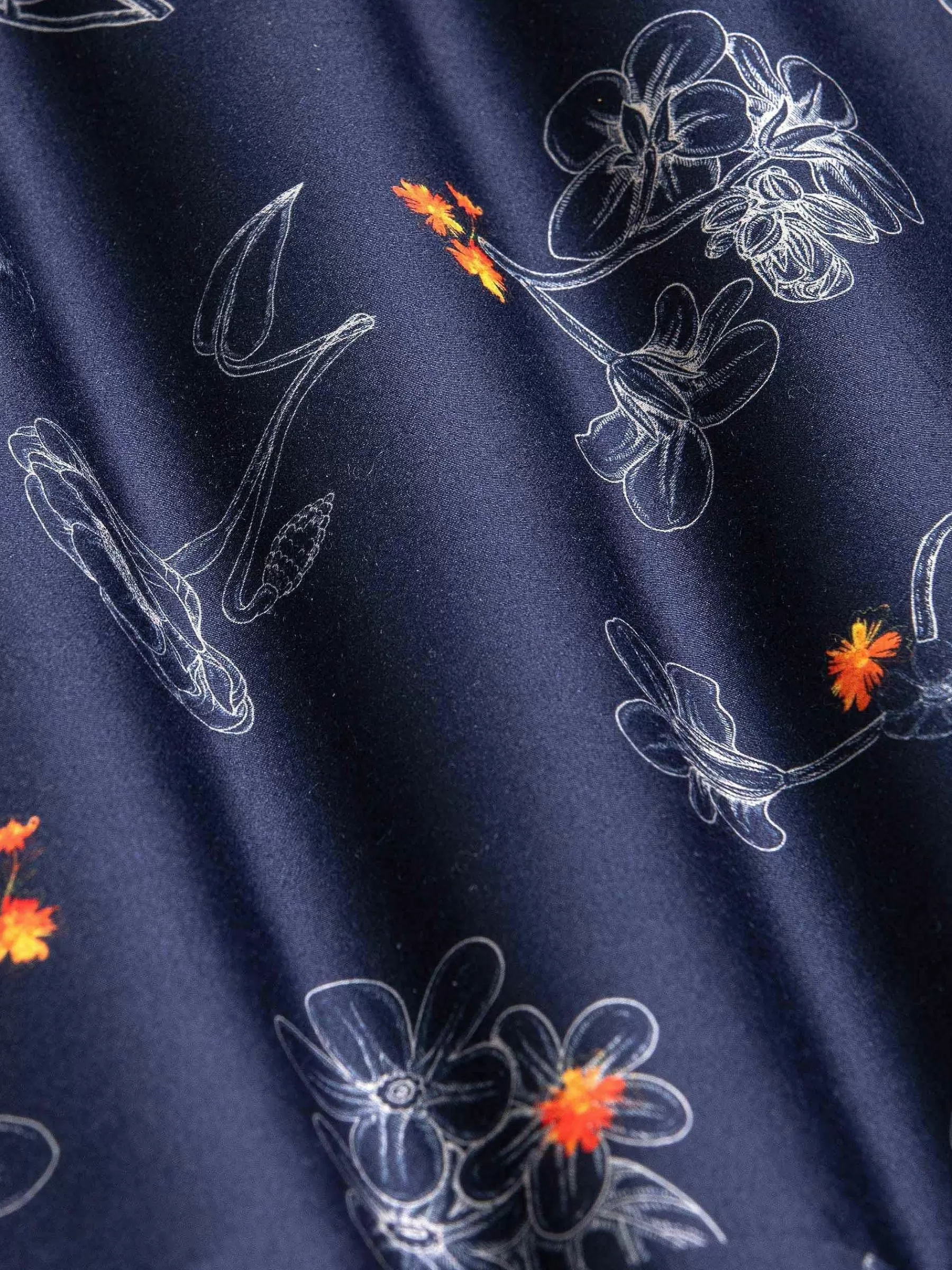 Wam Denim Overhemd Lange Mouwen<Baga Navy Floral Print Overhemd Longe Mouw