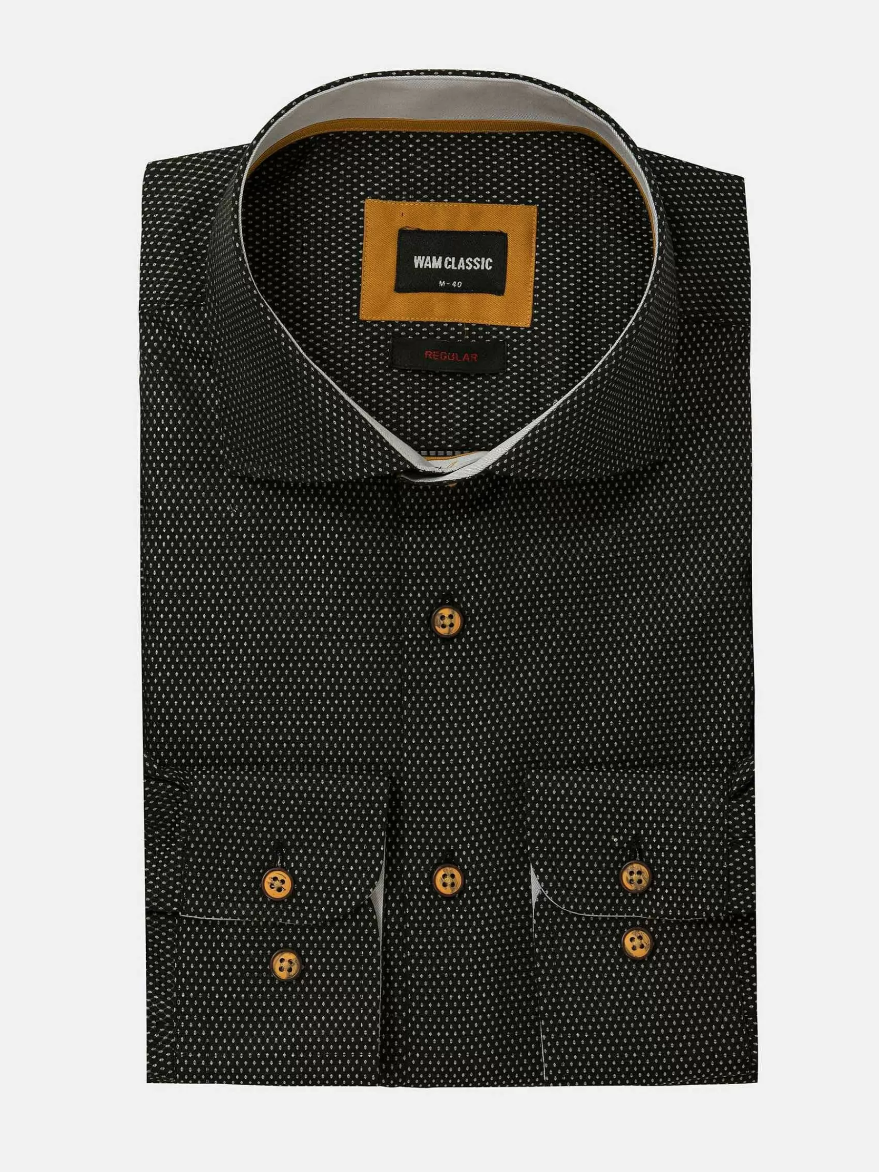 Wam Denim Overhemd Lange Mouwen<Bentley Regular Fit Black Overhemd