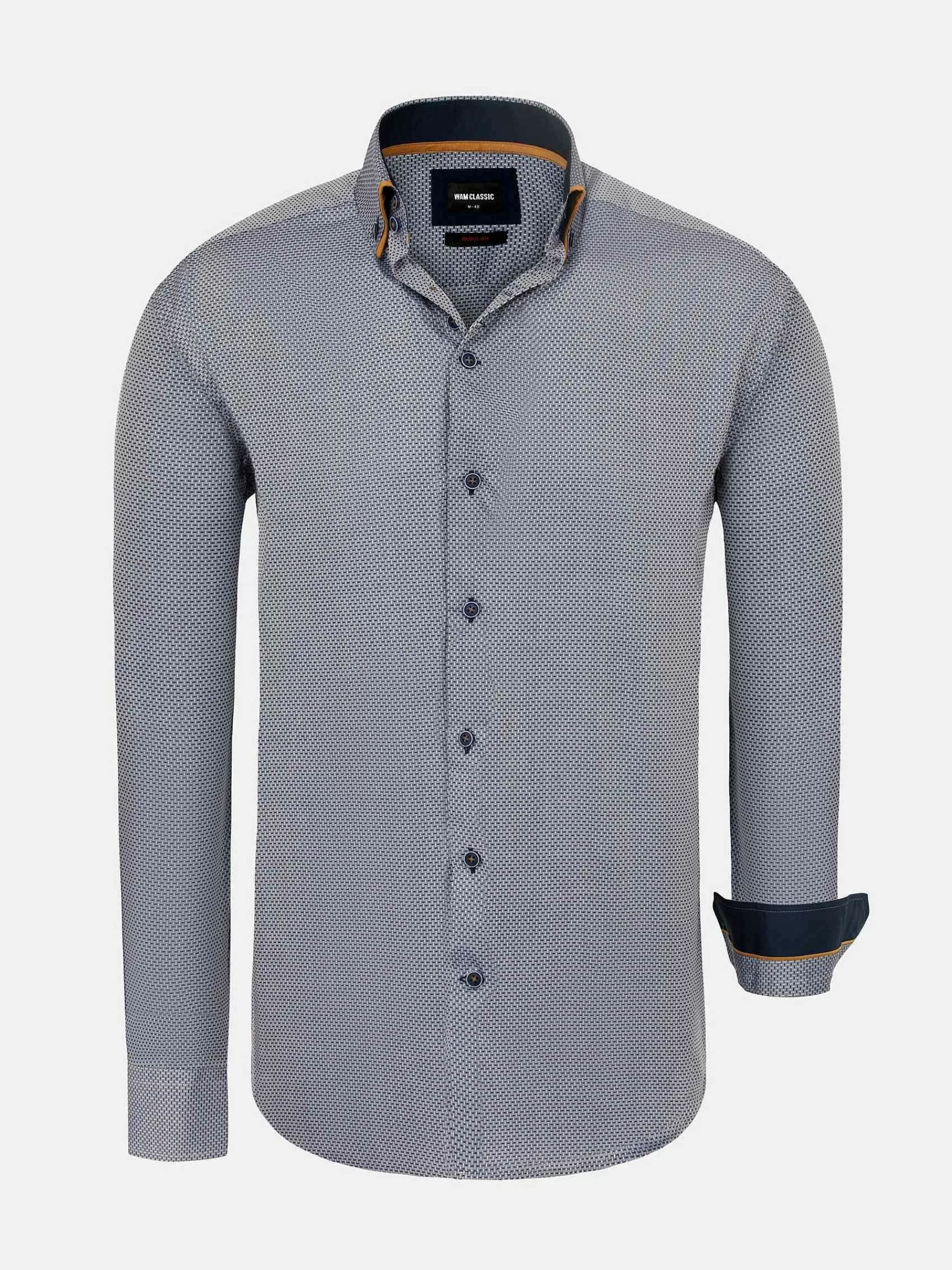 Wam Denim Overhemd Lange Mouwen<Braxton Regular Fit Grey Overhemd