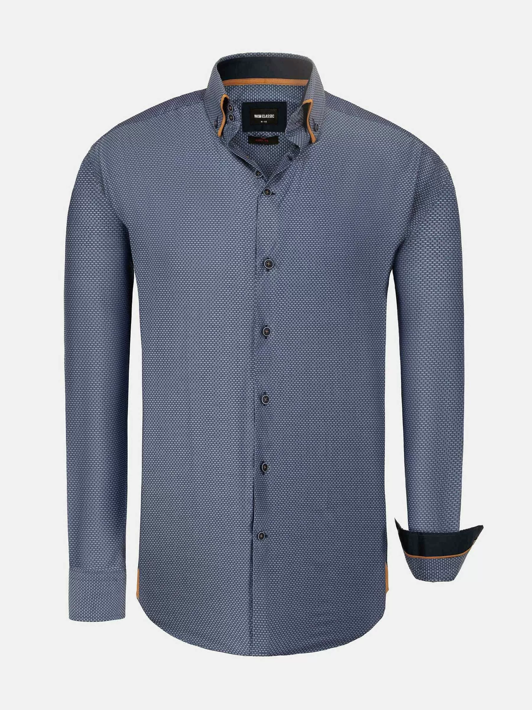 Wam Denim Overhemd Lange Mouwen<Braxton Regular Fit Light Navy Overhemd