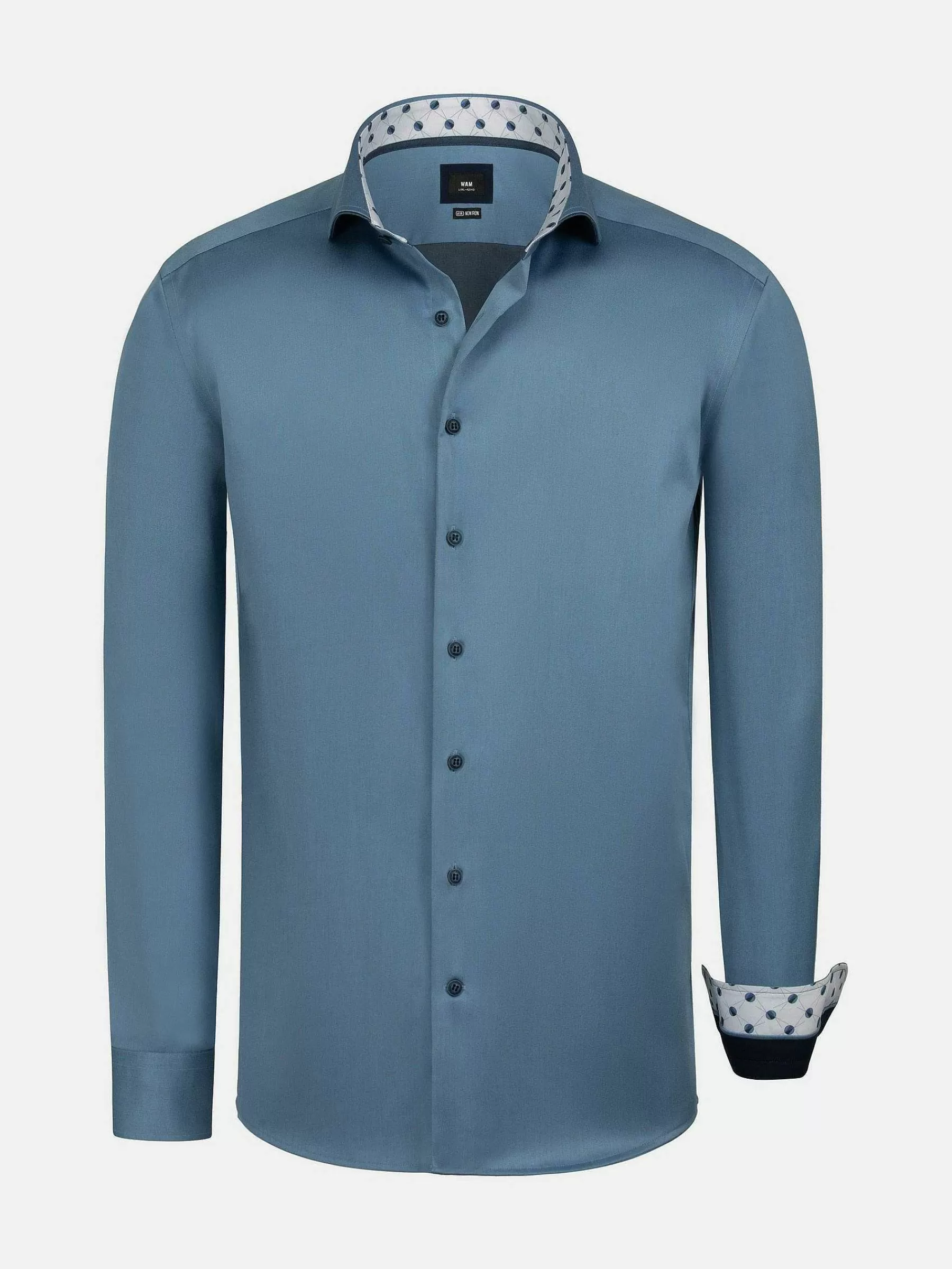 Wam Denim Overhemd Lange Mouwen<Caesar Light Indigo Overhemd