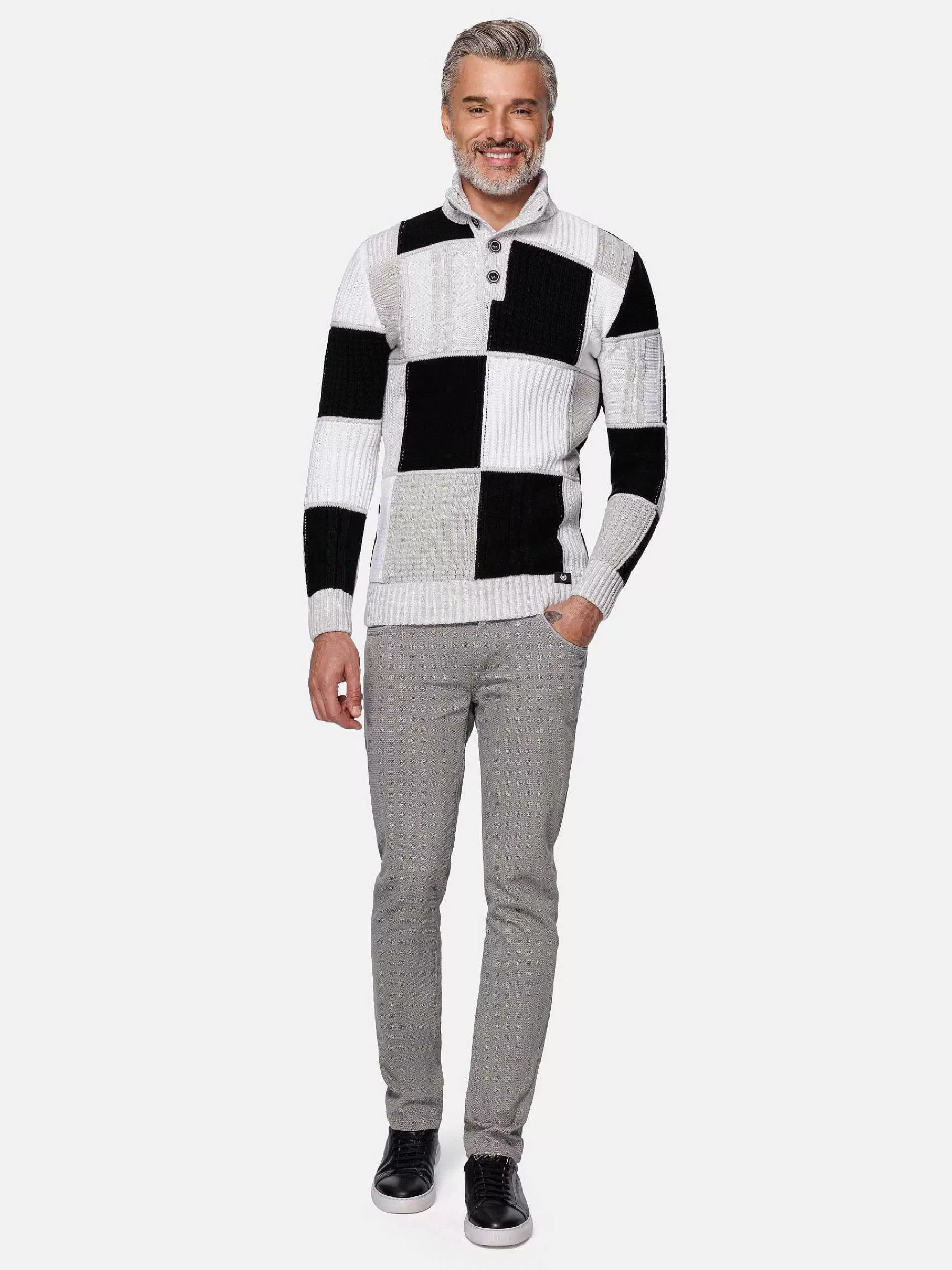 Wam Denim Truien<Cambridge Pattern Black White Truien