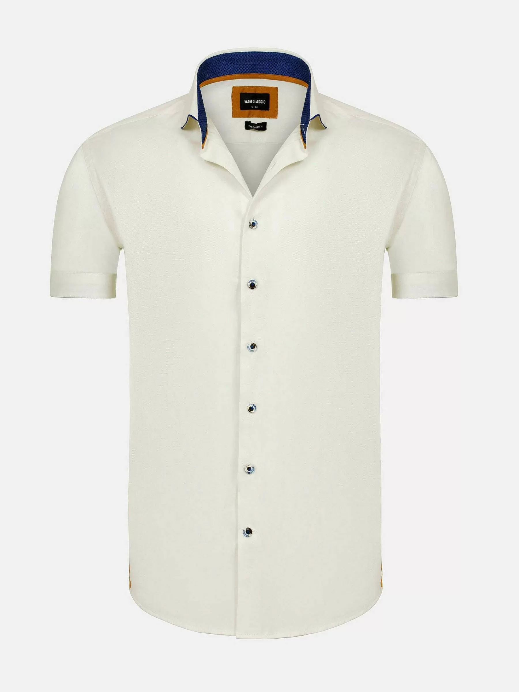 Wam Denim Overhemd Korte Mouwen<Cassiues Tailored Fit White Overhemd