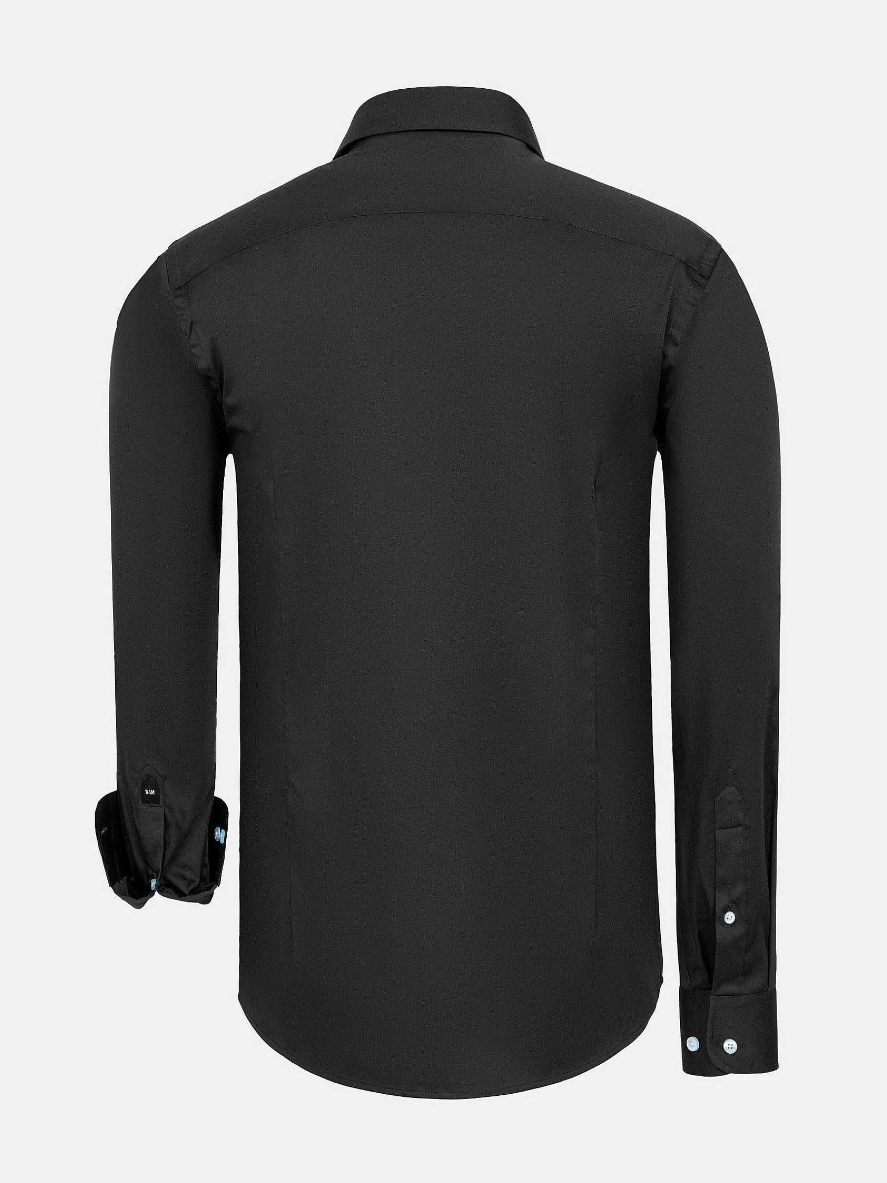 Wam Denim Overhemd Lange Mouwen<Catalina Anthracite Solid Overhemd Lange Mouw