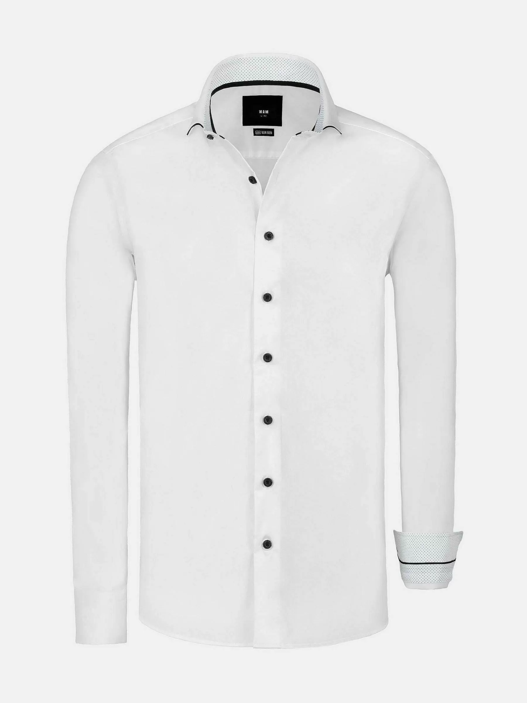 Wam Denim Overhemd Lange Mouwen<Celestial Tailored Fit White Overhemd Lange Mouw