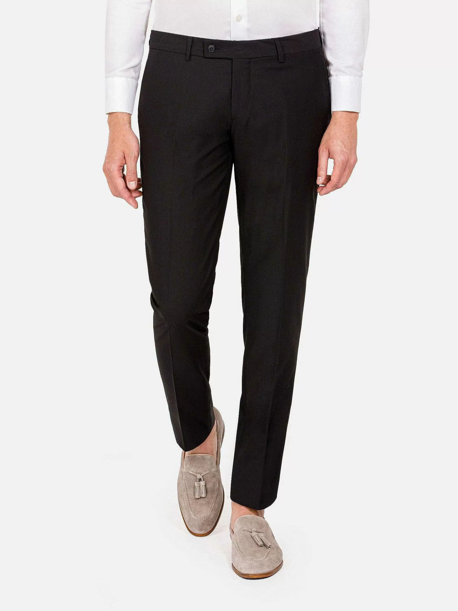 Wam Denim Pantalons<Comfort Slim Fit Black Pantalon