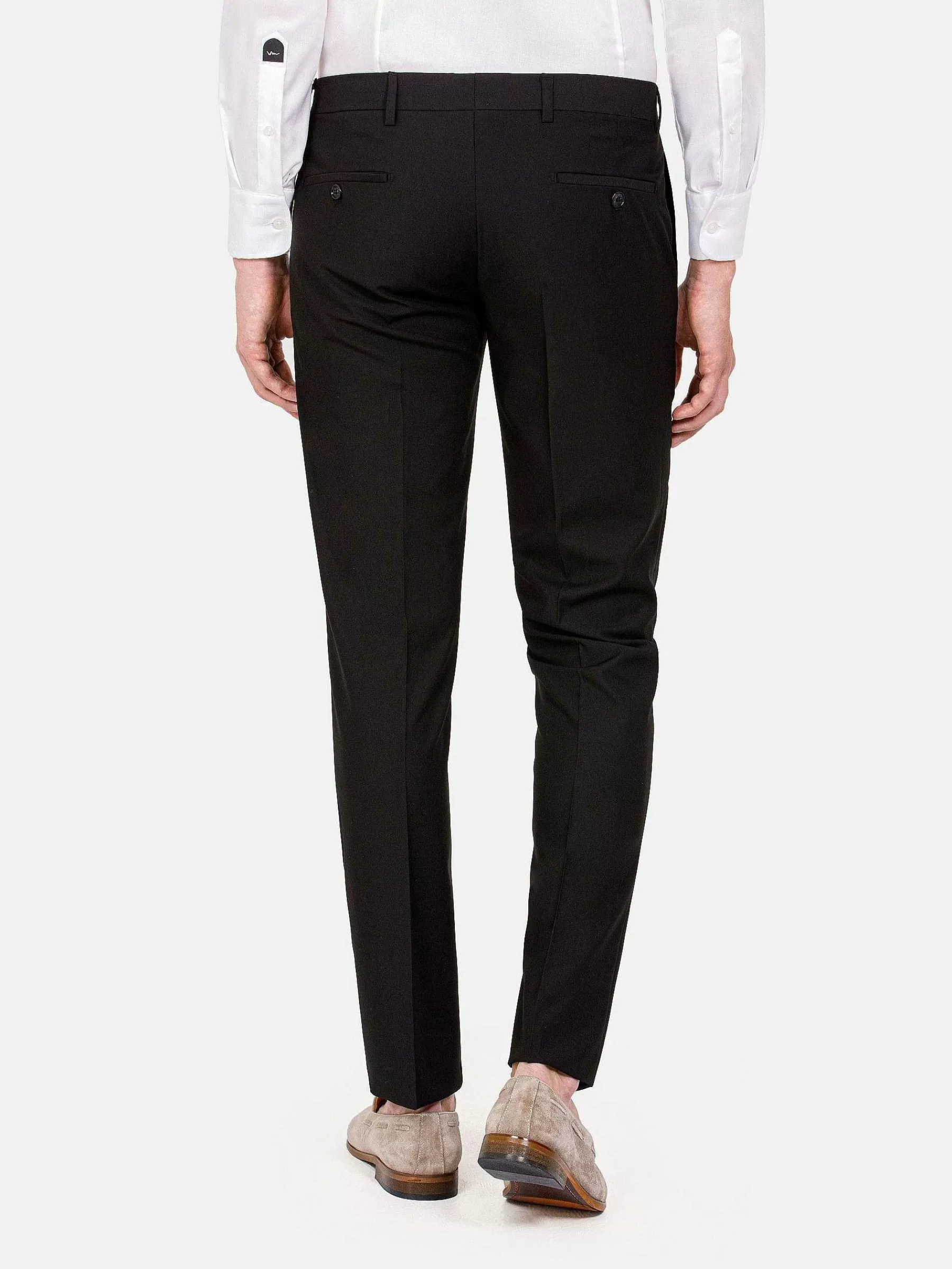 Wam Denim Pantalons<Comfort Slim Fit Black Pantalon