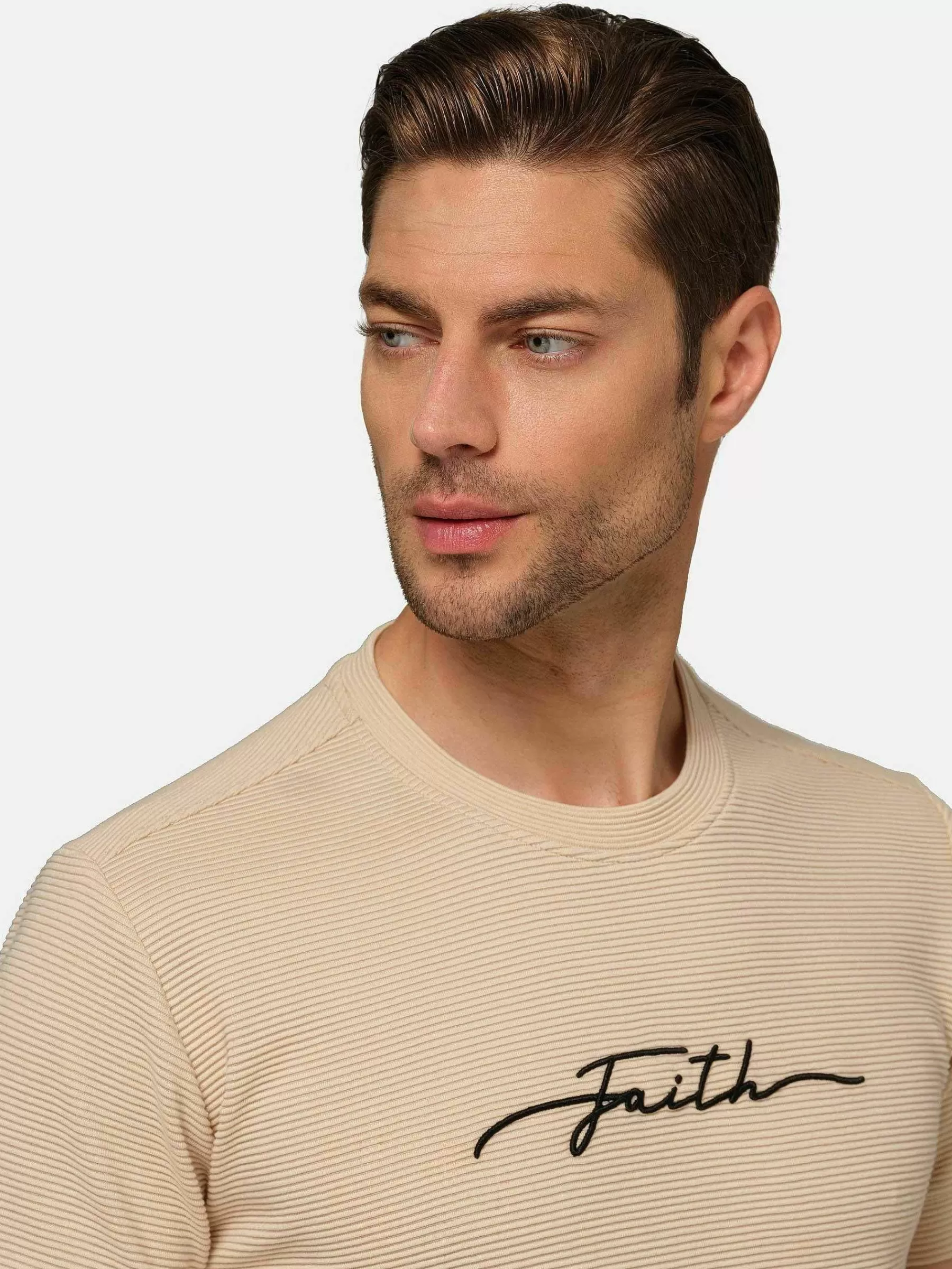 Wam Denim T-Shirts<Dambas Signature Crew Neck T-Shirt Beige
