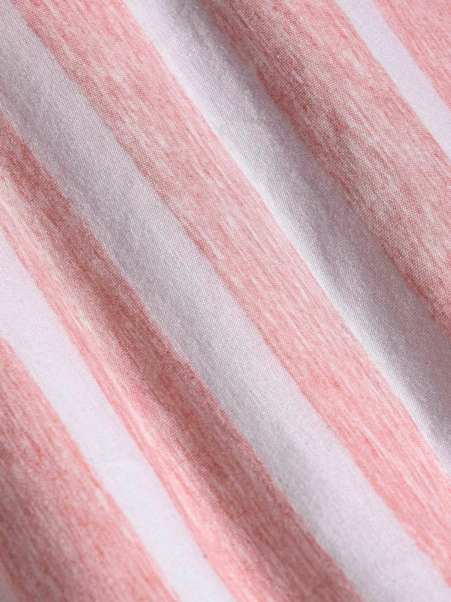 Wam Denim T-Shirts<Doenga Striped V-Neck Pink T-Shirt