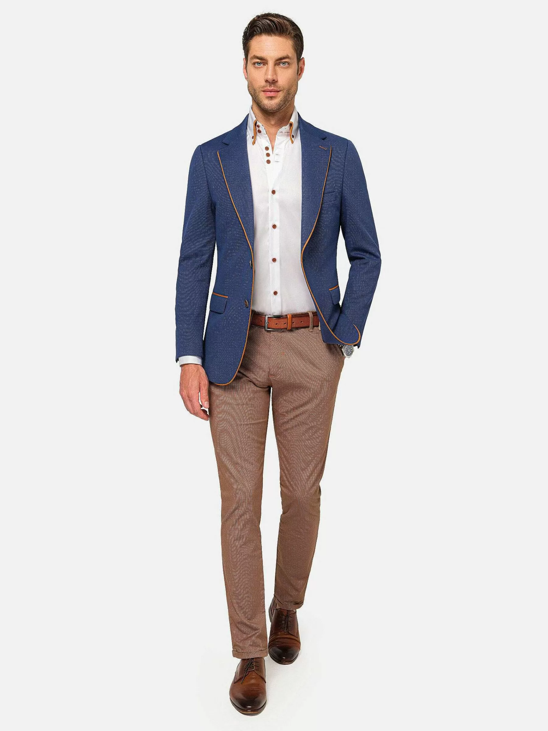 Wam Denim Colberts<Dwayne Notched Lapel Light Navy Colbert