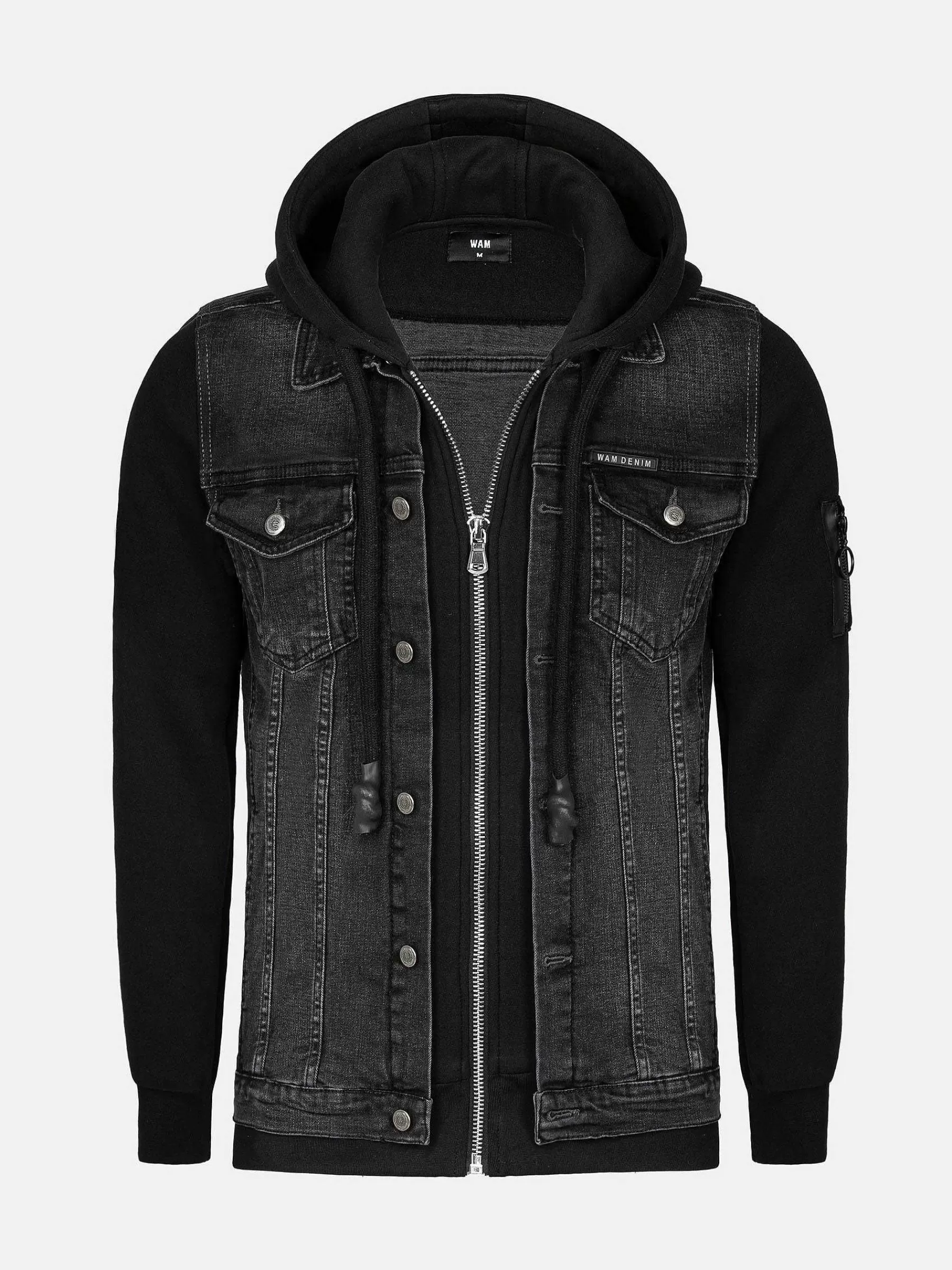 Wam Denim Vesten<Echten Slim Fit Hoodie Black Vesten