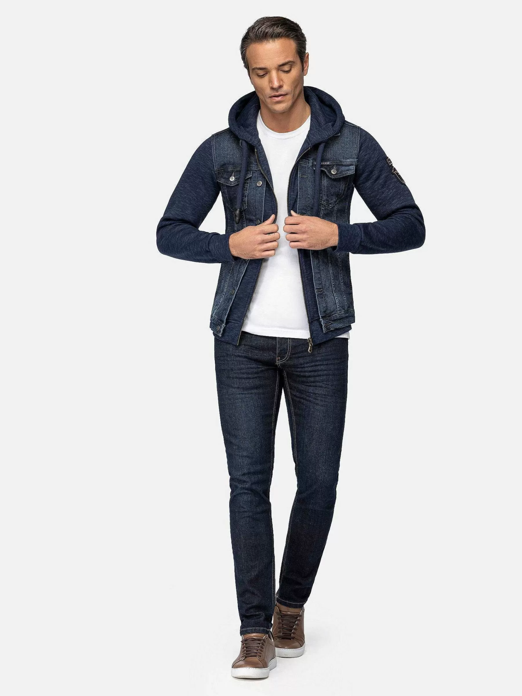 Wam Denim Vesten<Echten Slim Fit Hoodie Navy Vesten
