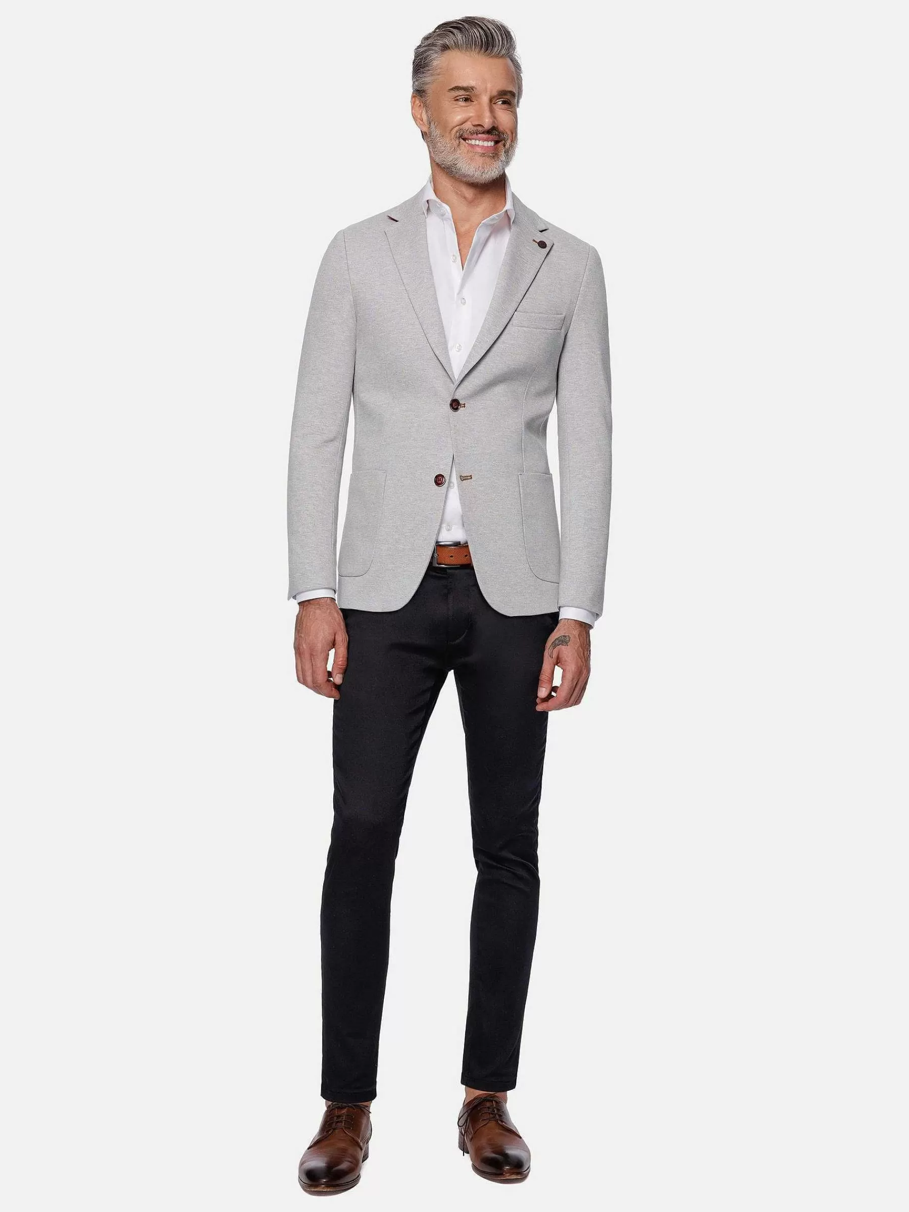 Wam Denim Colberts<Engima Patch Pocket Slim Light Grey Colbert