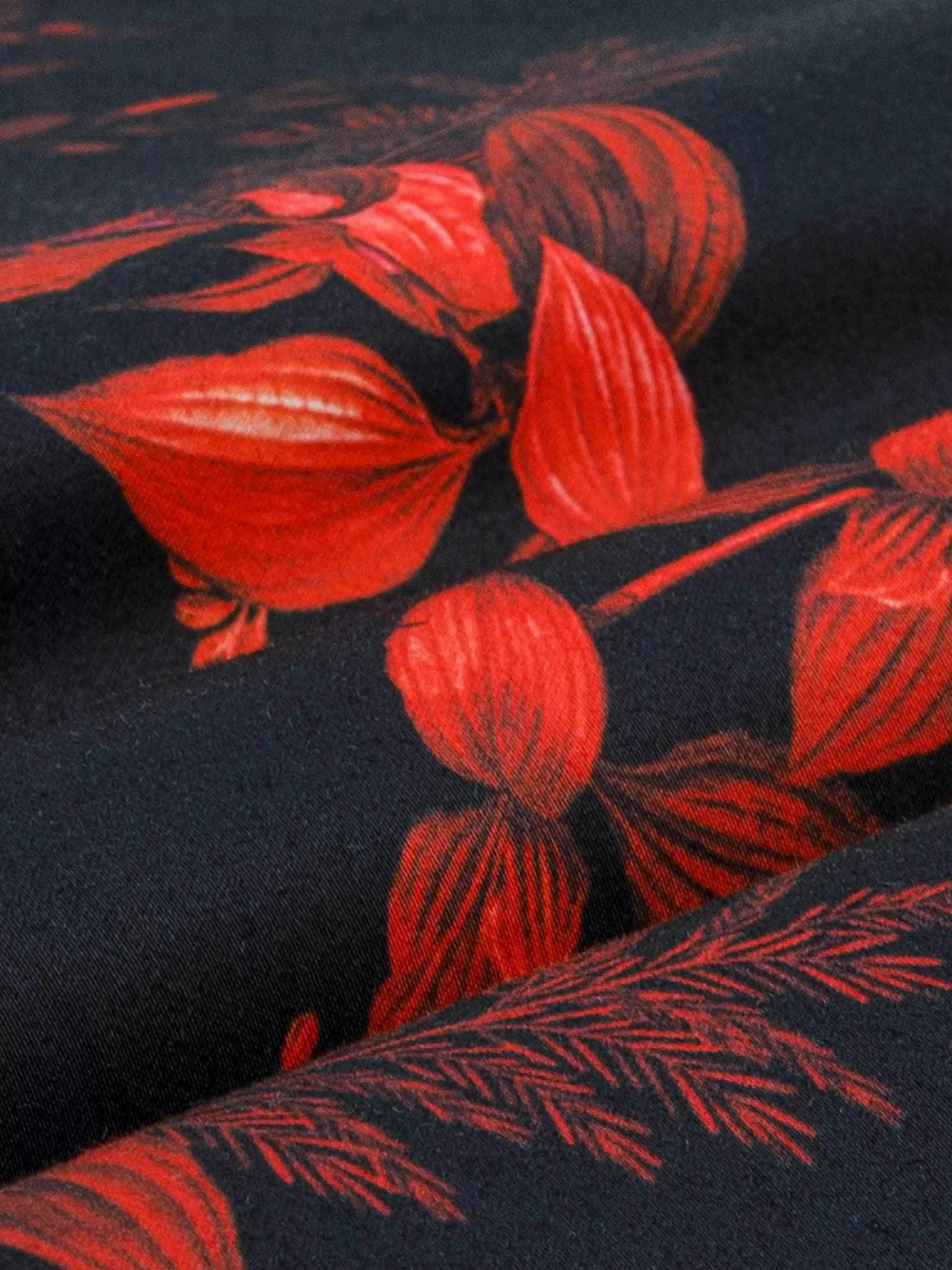 Wam Denim Overhemd Lange Mouwen<Florence Red Floral Black Overhemd Lange Mouw