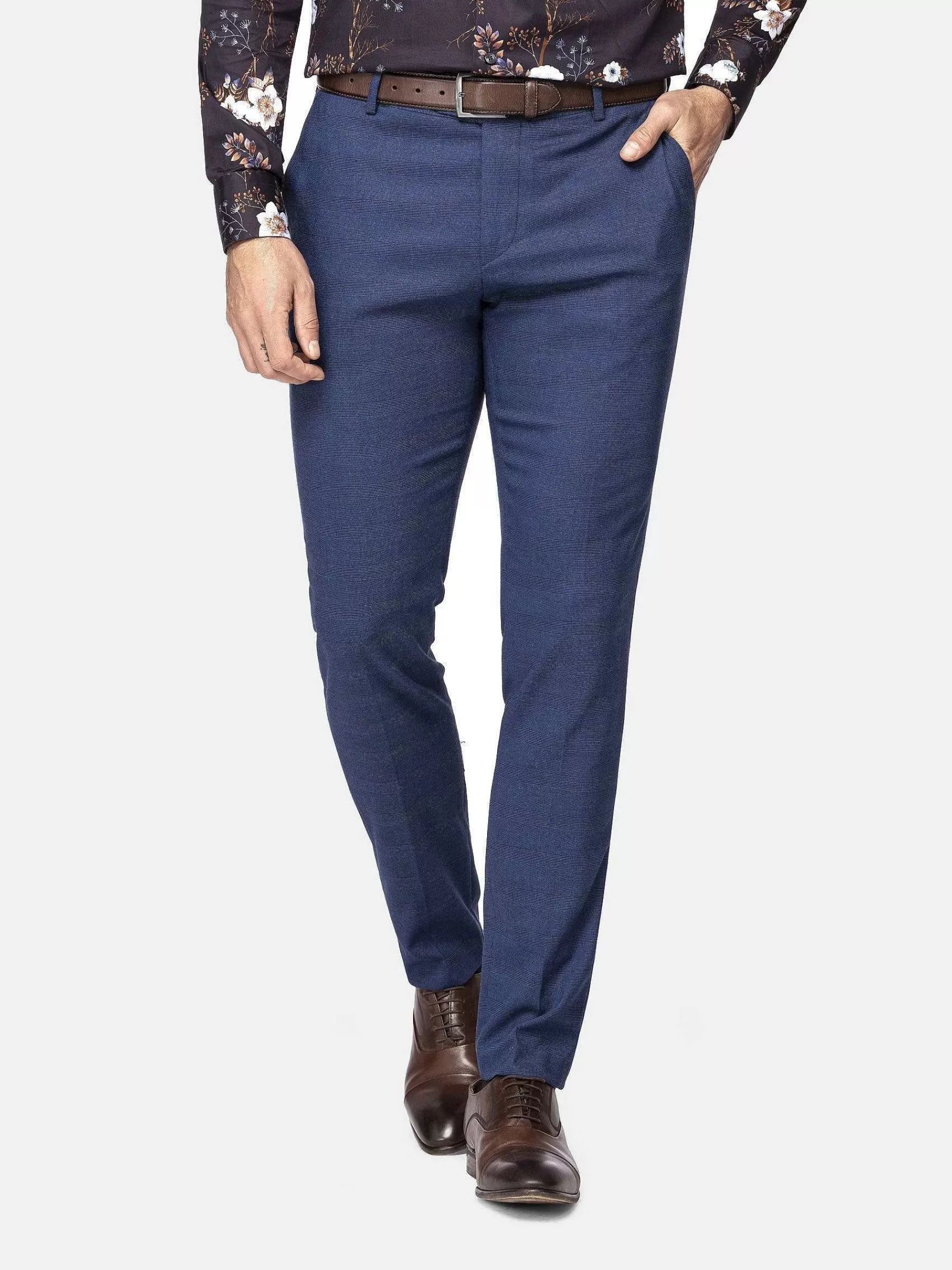 Wam Denim Pantalons<Gimont Slim Fit Navy Pantalon