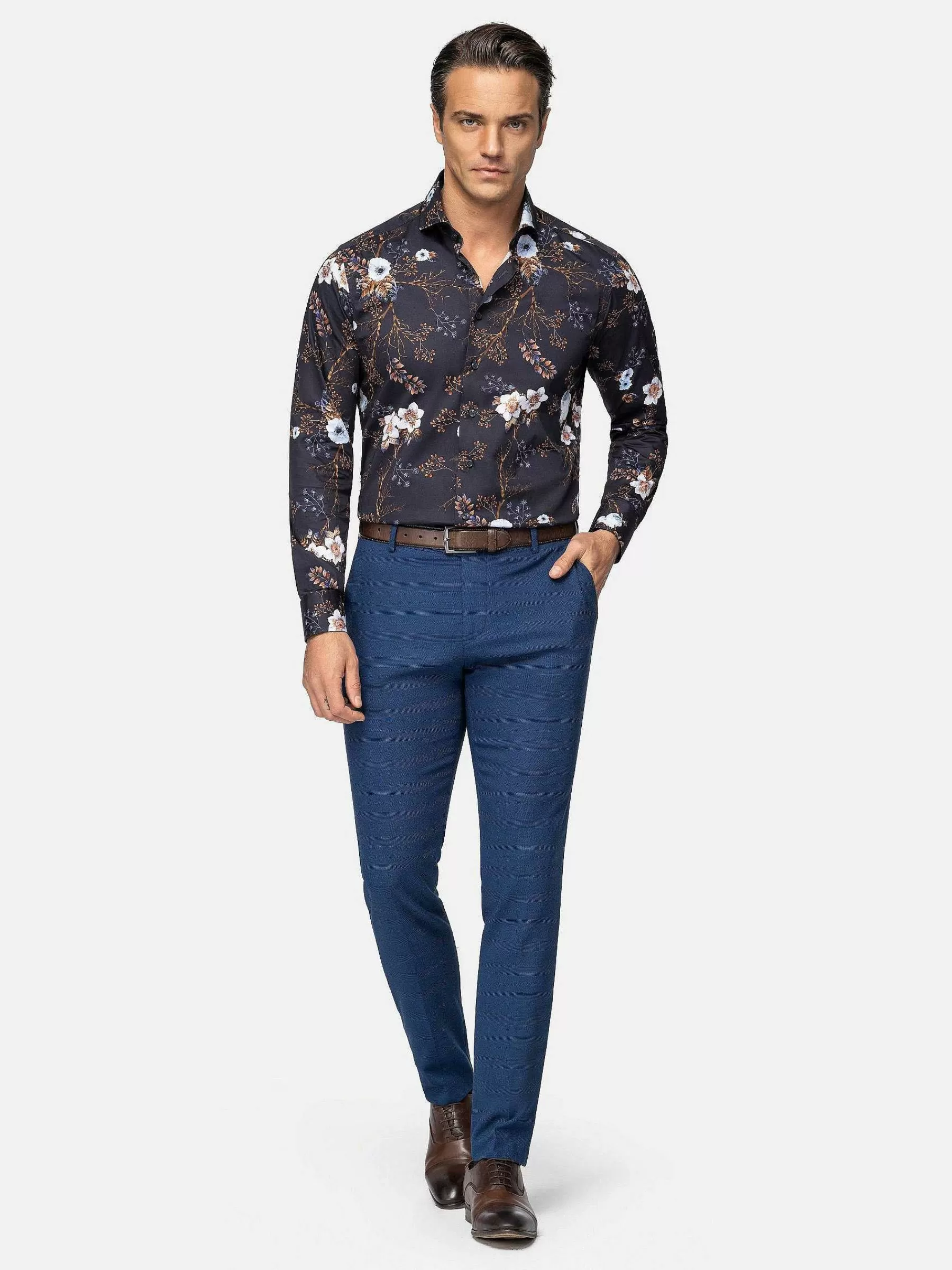 Wam Denim Pantalons<Gimont Slim Fit Navy Pantalon