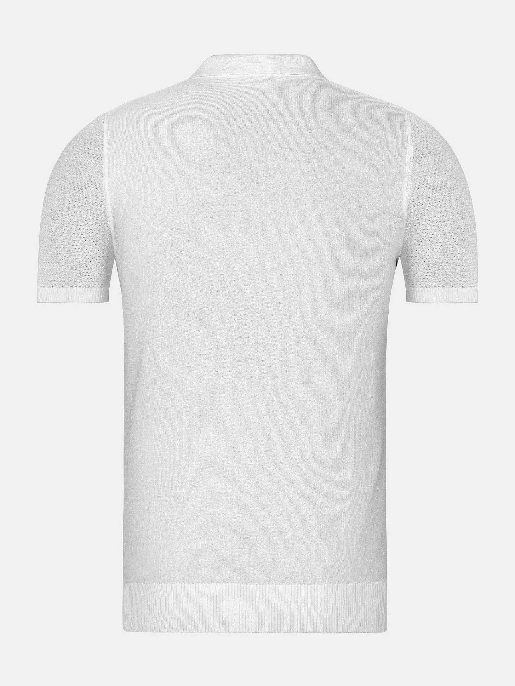 Wam Denim Polo'S<Henry Pique Knit White Polo