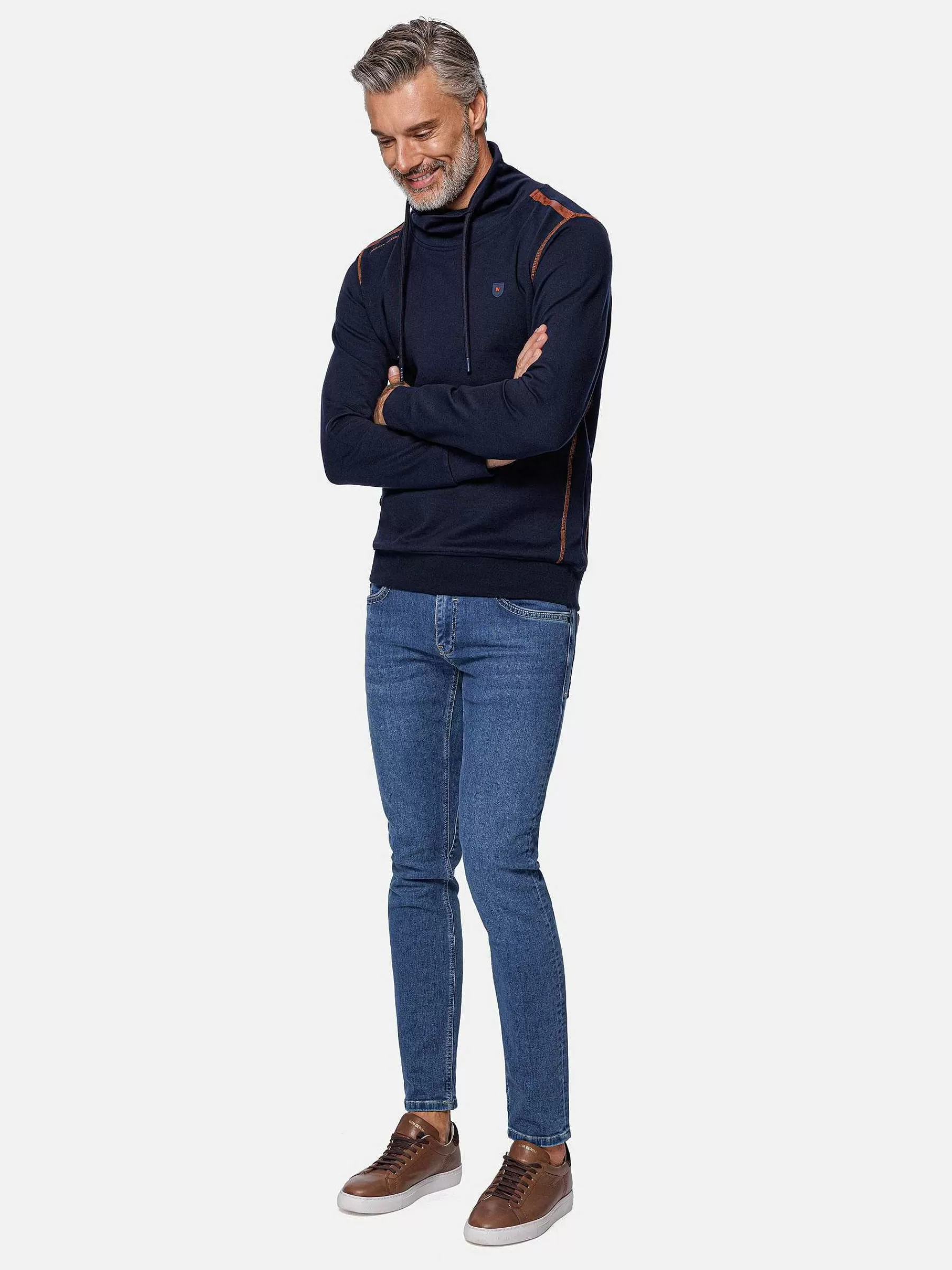 Wam Denim Sweaters<Horizon Turtleneck Navy Sweater