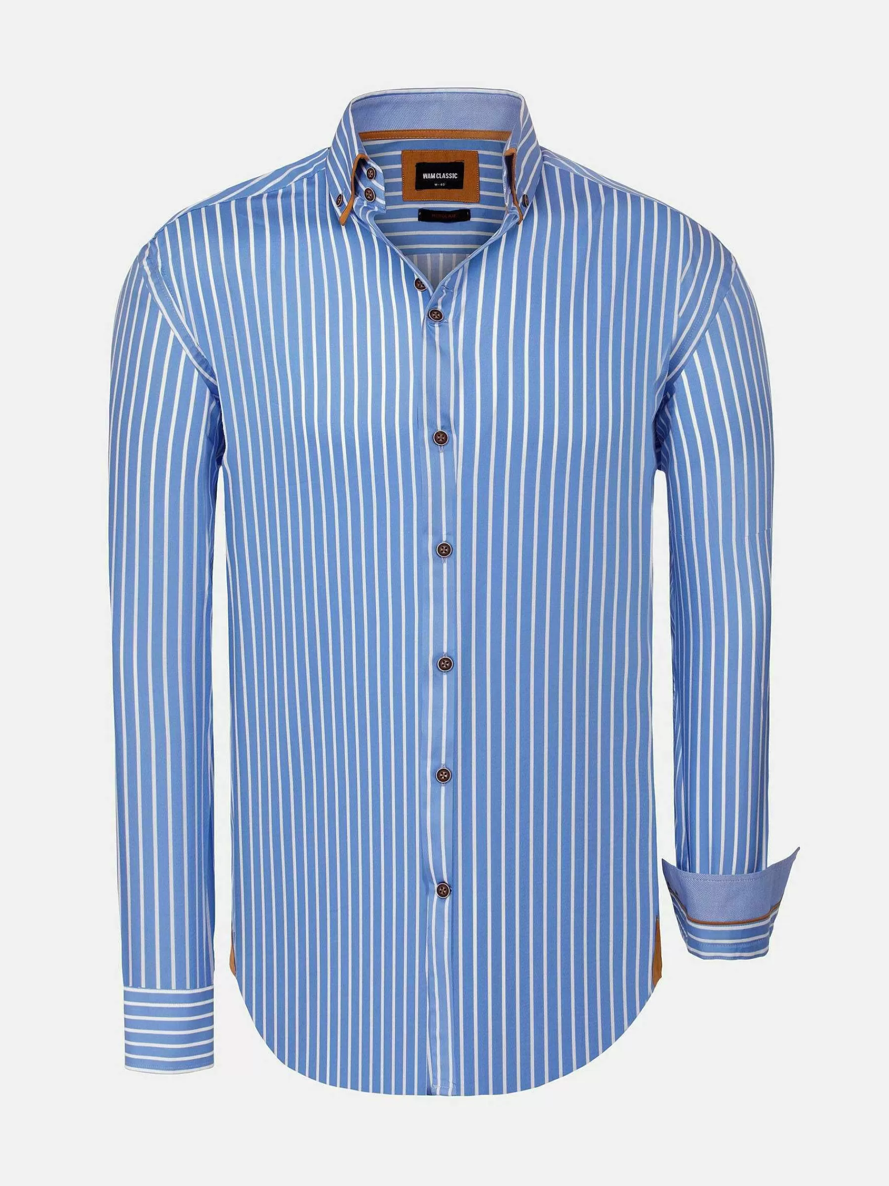 Wam Denim Overhemd Lange Mouwen<Kevin Regular Fit Blue Overhemd