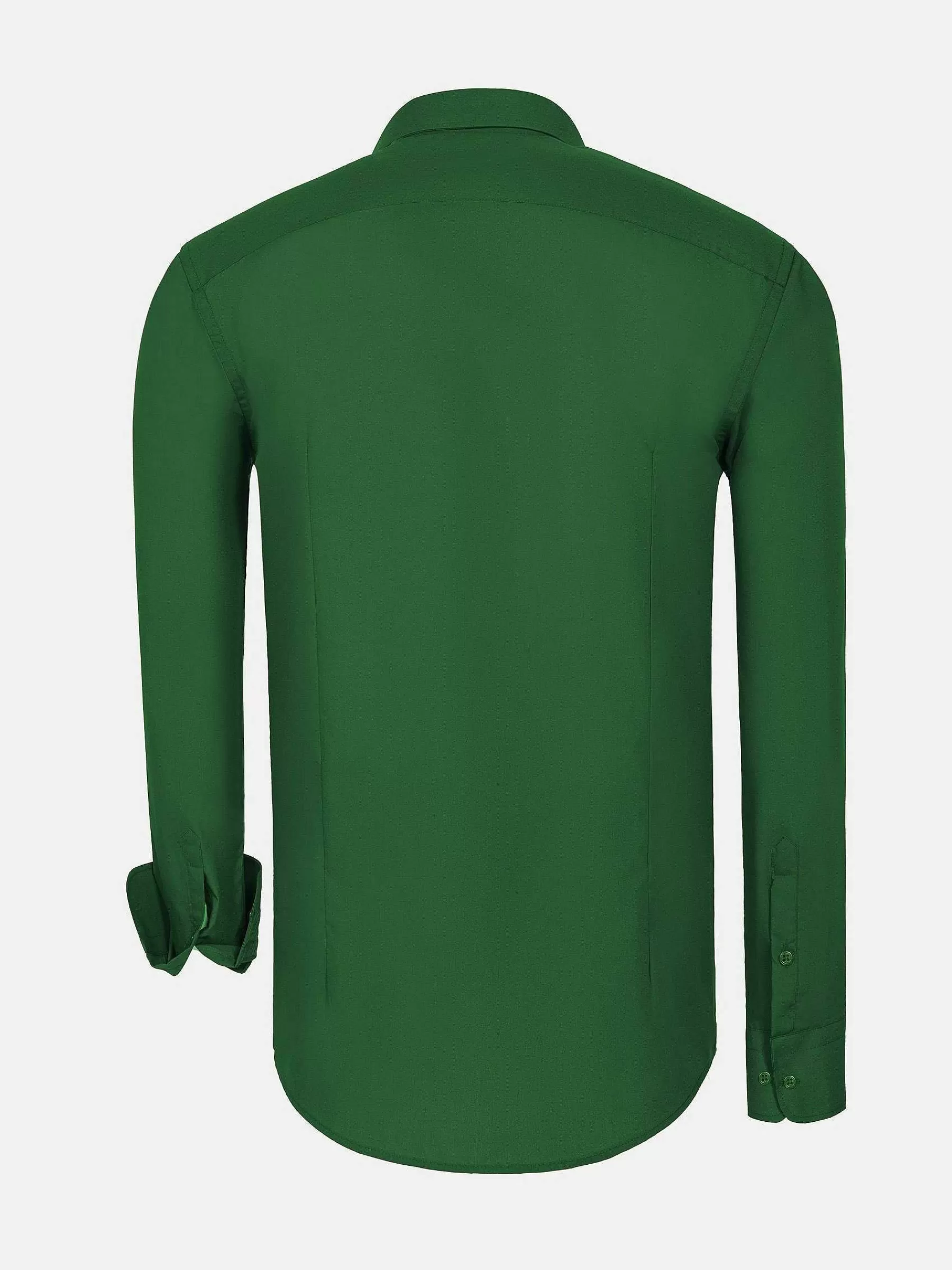 Wam Denim Overhemd Lange Mouwen<Leira Solid Green Overhemd Lange Mouw