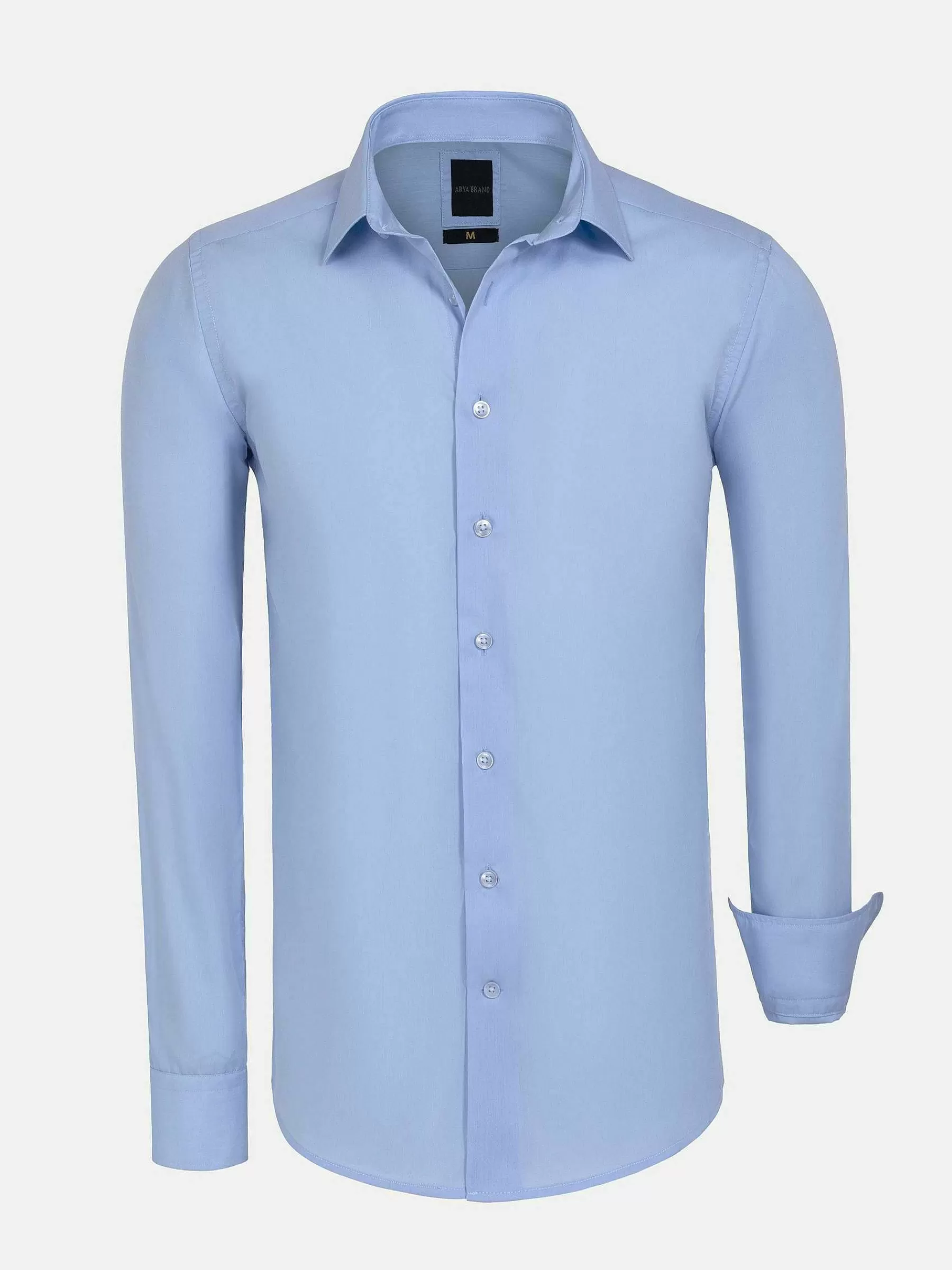 Wam Denim Overhemd Lange Mouwen<Leira Solid Light Blue Overhemd Lange Mouw