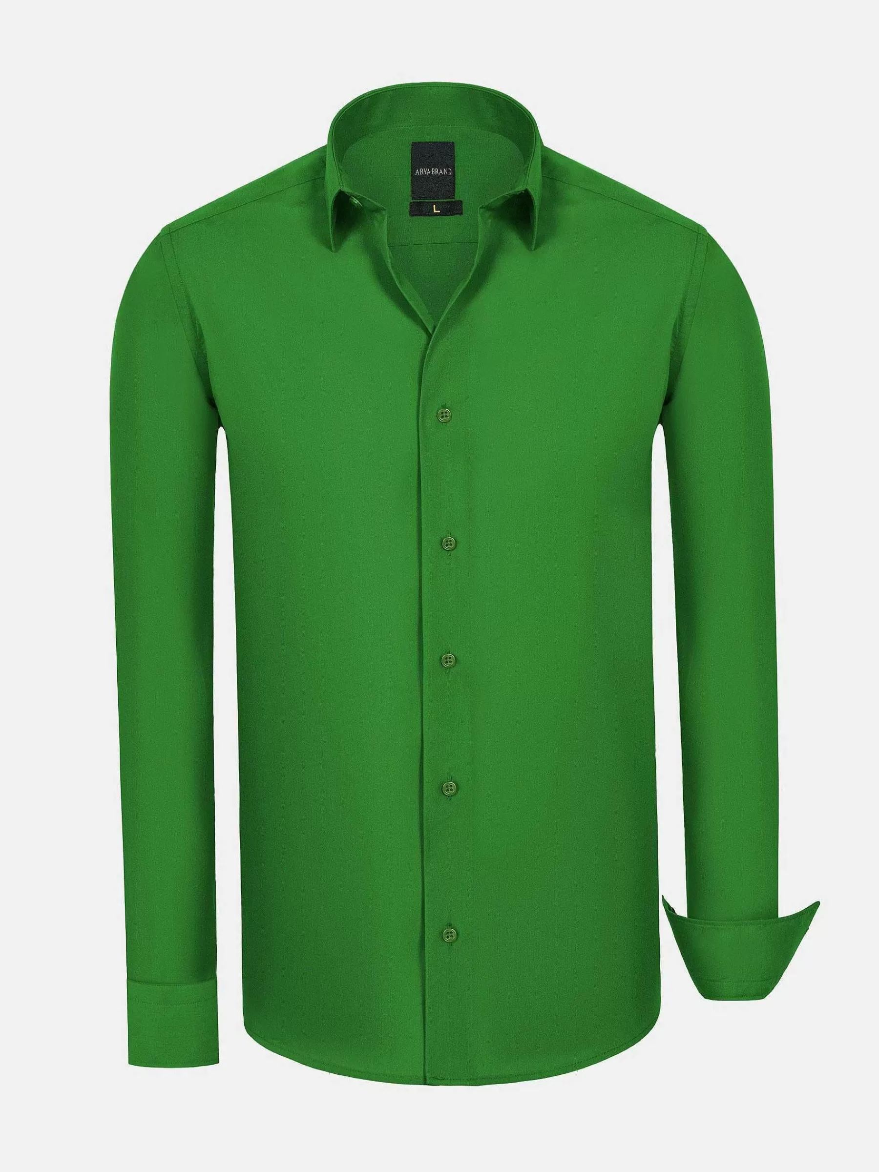 Wam Denim Overhemd Lange Mouwen<Leira Solid Light Green Overhemd Lange Mouw