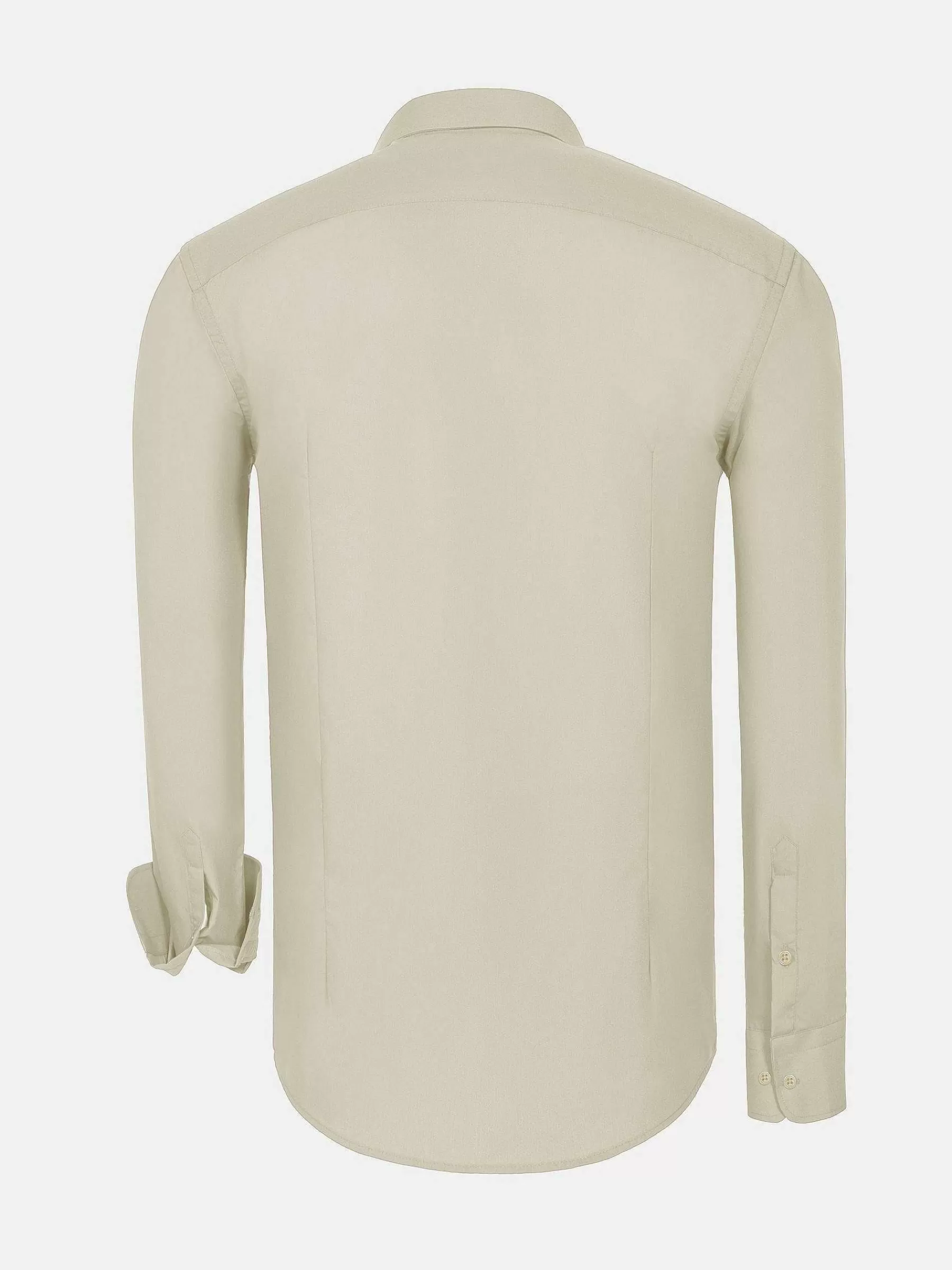 Wam Denim Overhemd Lange Mouwen<Leira Solid Off White Overhemd Lange Mouw