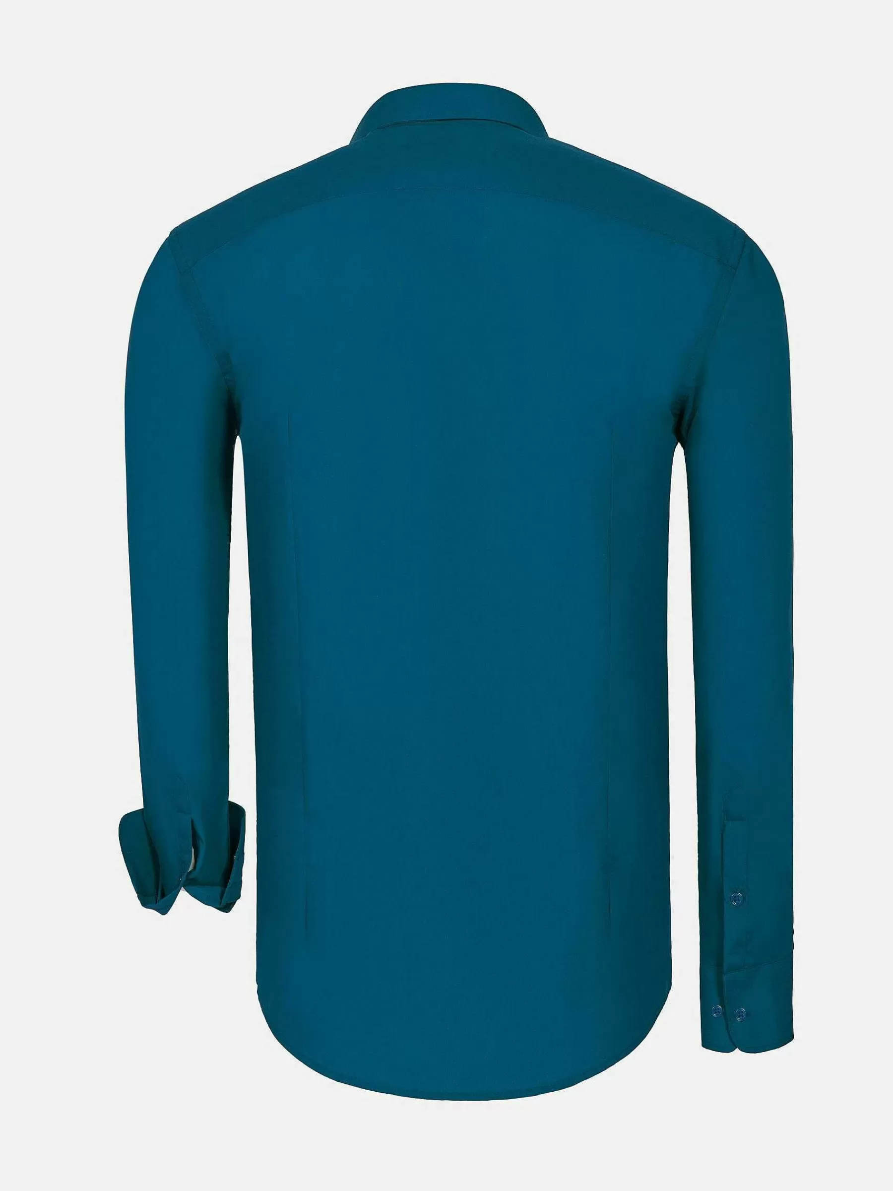 Wam Denim Overhemd Lange Mouwen<Leira Solid Petrol Overhemd Lange Mouw