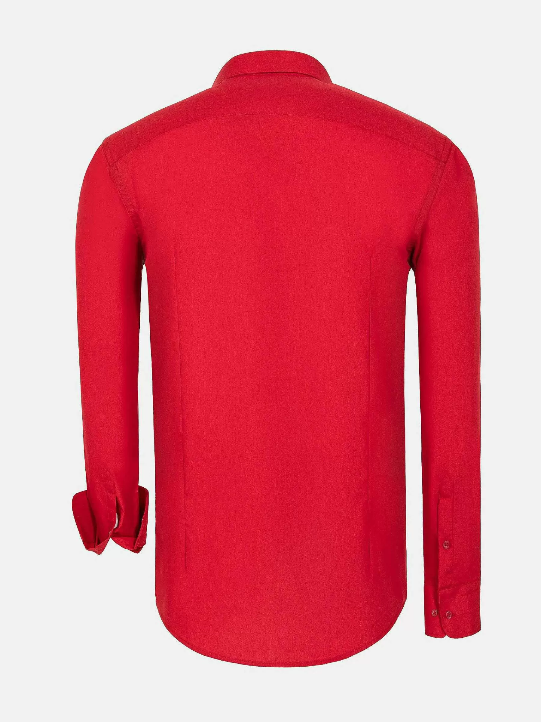 Wam Denim Overhemd Lange Mouwen<Leira Solid Red Overhemd Lange Mouw