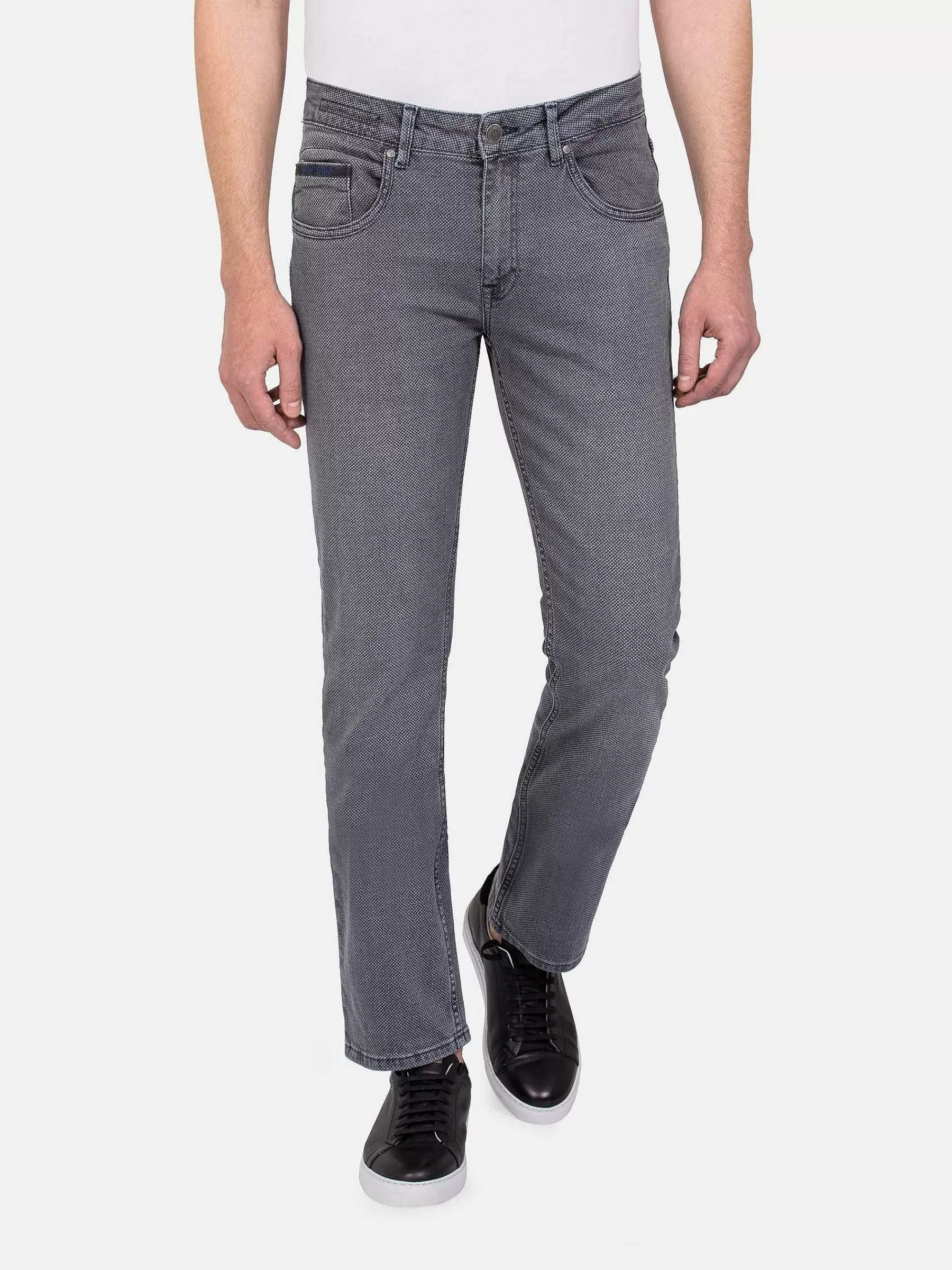 Wam Denim Jeans<Lombardo Regular Fit Textured Anthracite Jeans