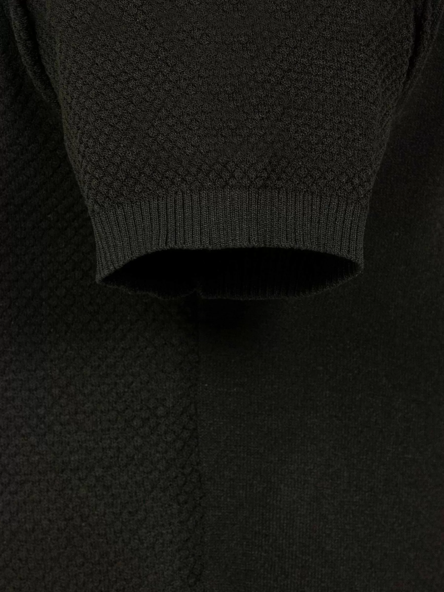 Wam Denim T-Shirts<Lucas Pique Knit Black T-Shirt