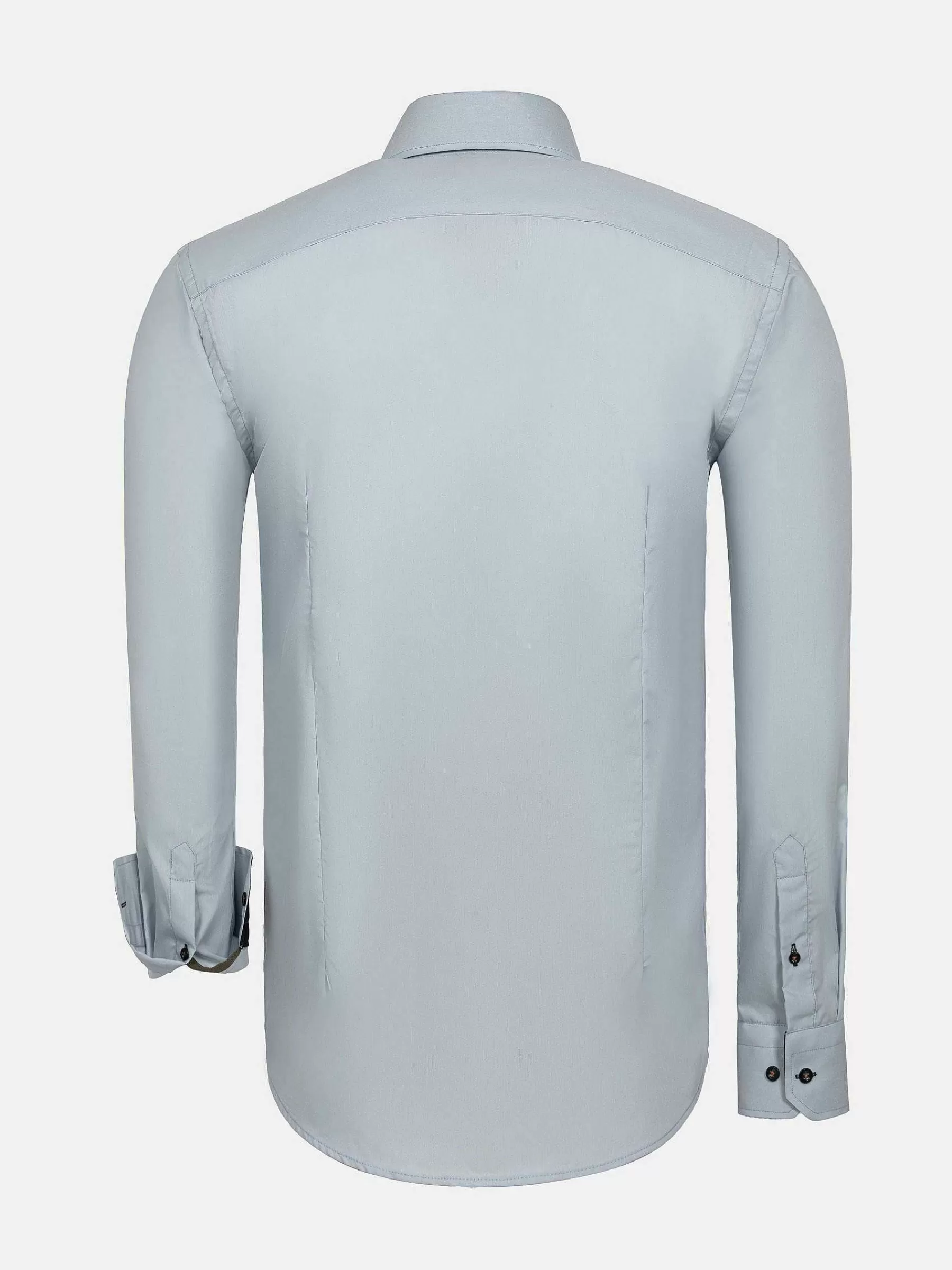 Wam Denim Overhemd Lange Mouwen<Metz Solid Grey Overhemd Lange Mouw