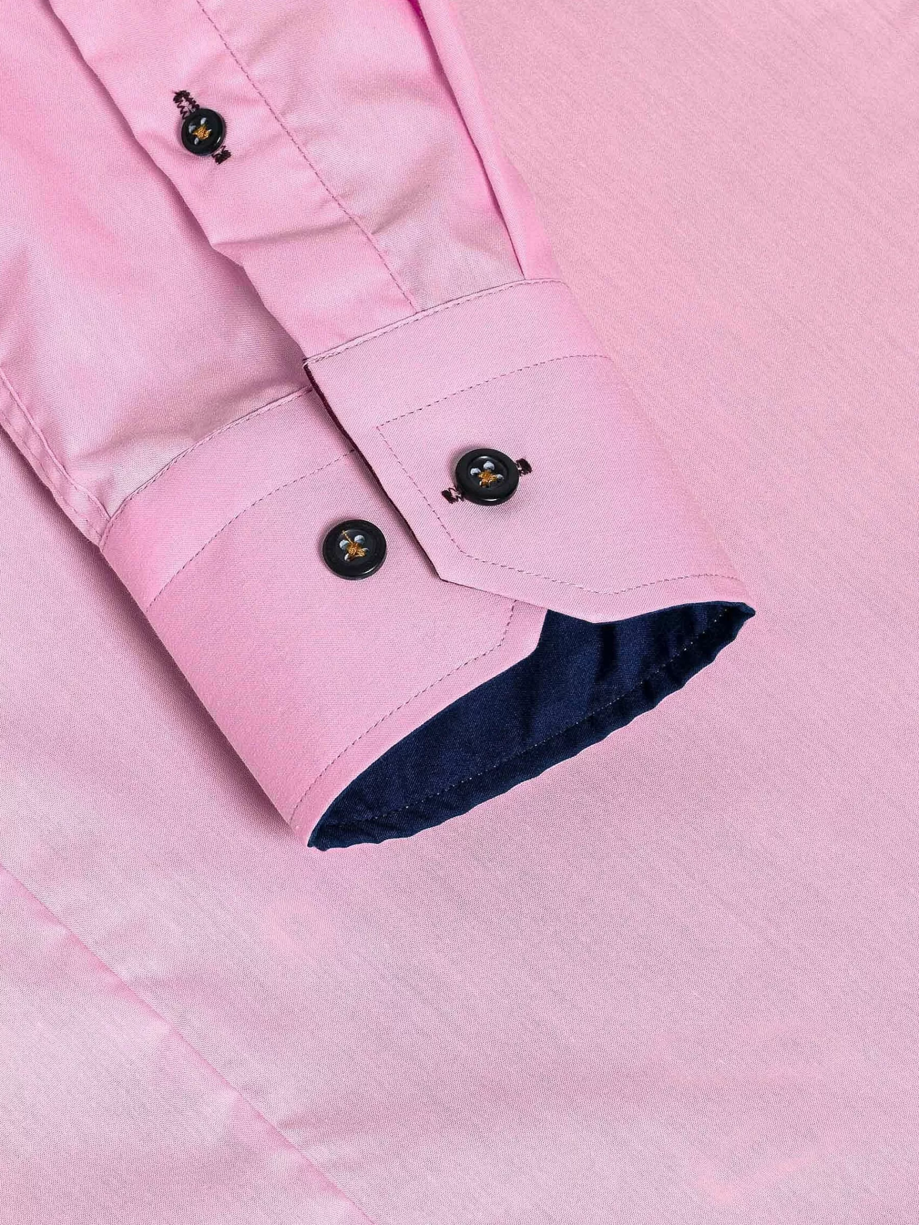 Wam Denim Overhemd Lange Mouwen<Metz Solid Pink Overhemd Lange Mouw