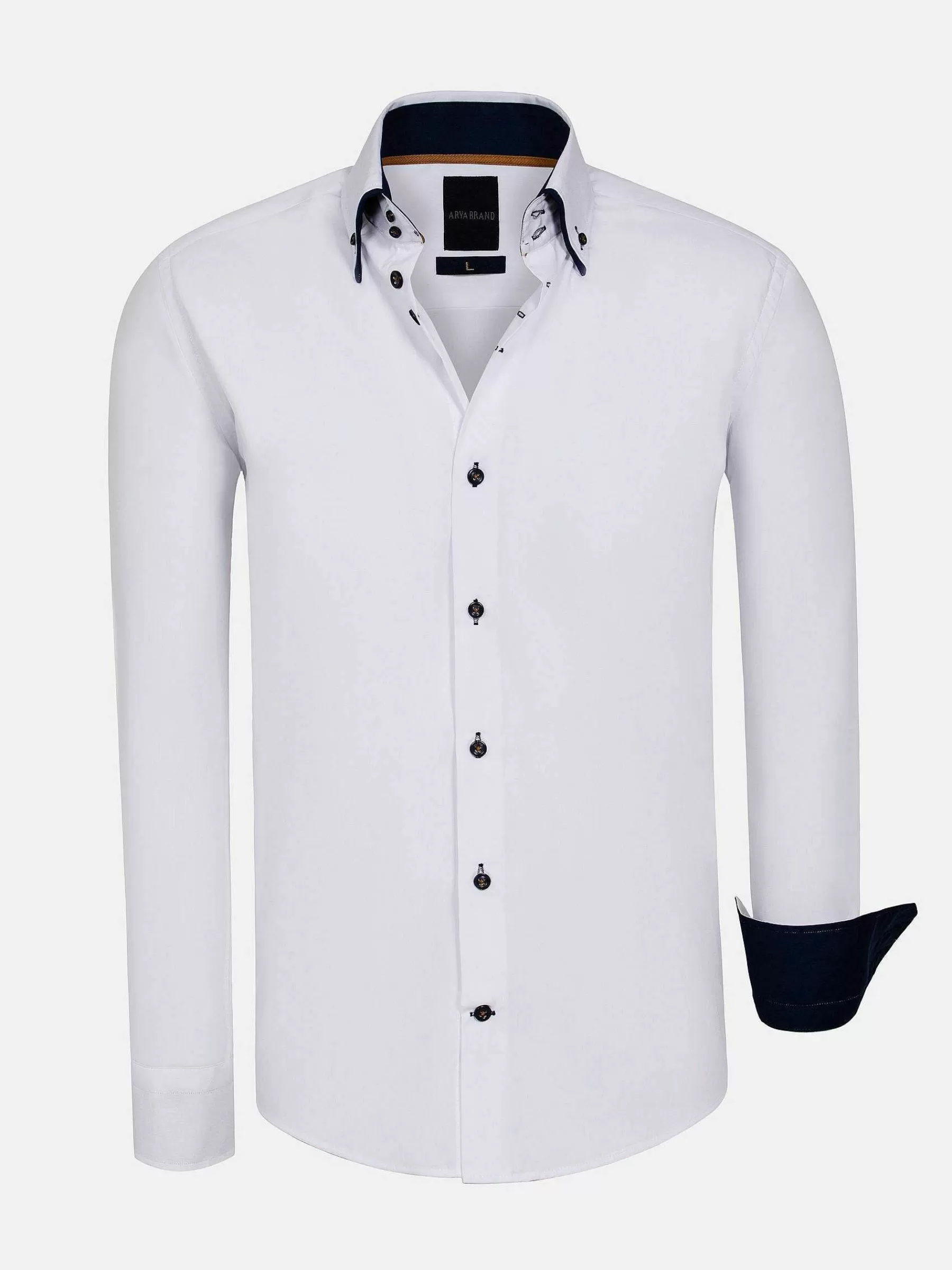 Wam Denim Overhemd Lange Mouwen<Metz Solid White Overhemd Lange Mouw