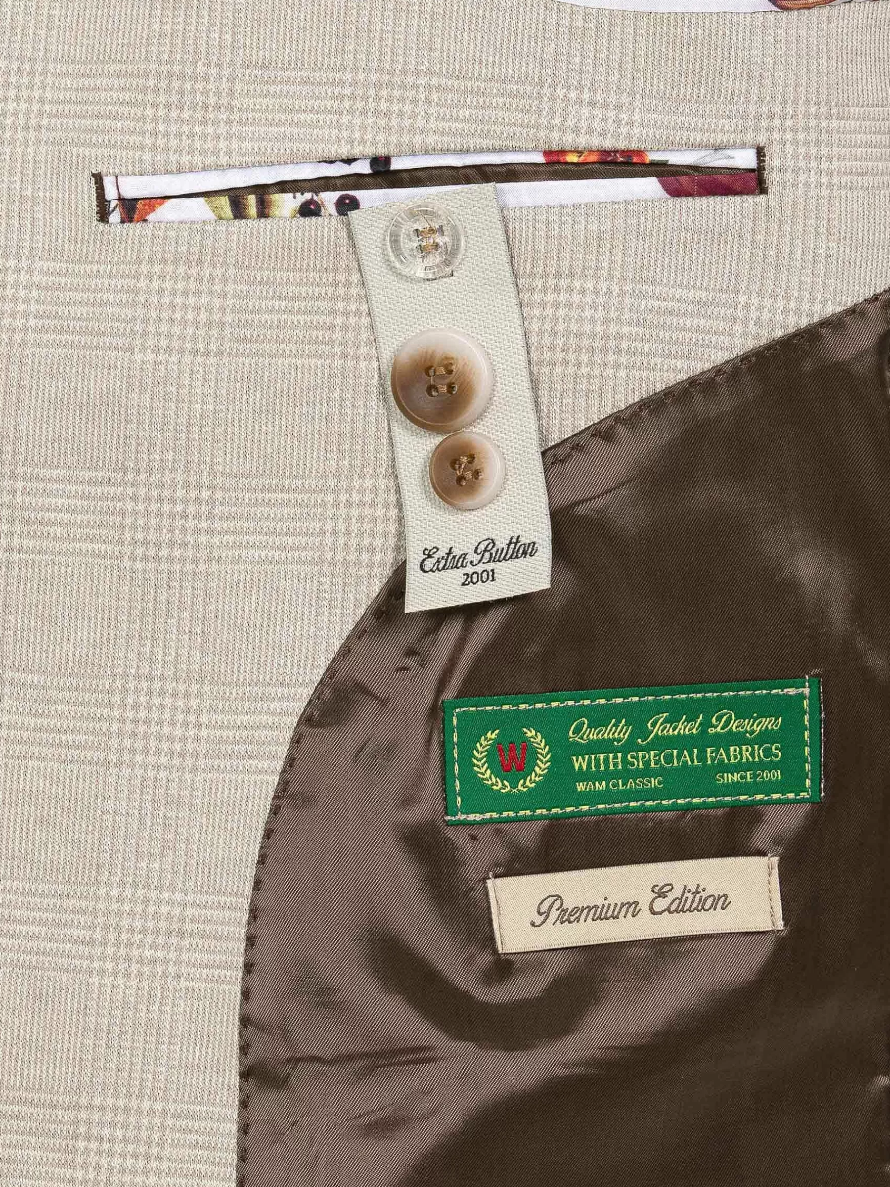 Wam Denim Colberts<Mustaine Glen Plaid Pattern Beige Colbert
