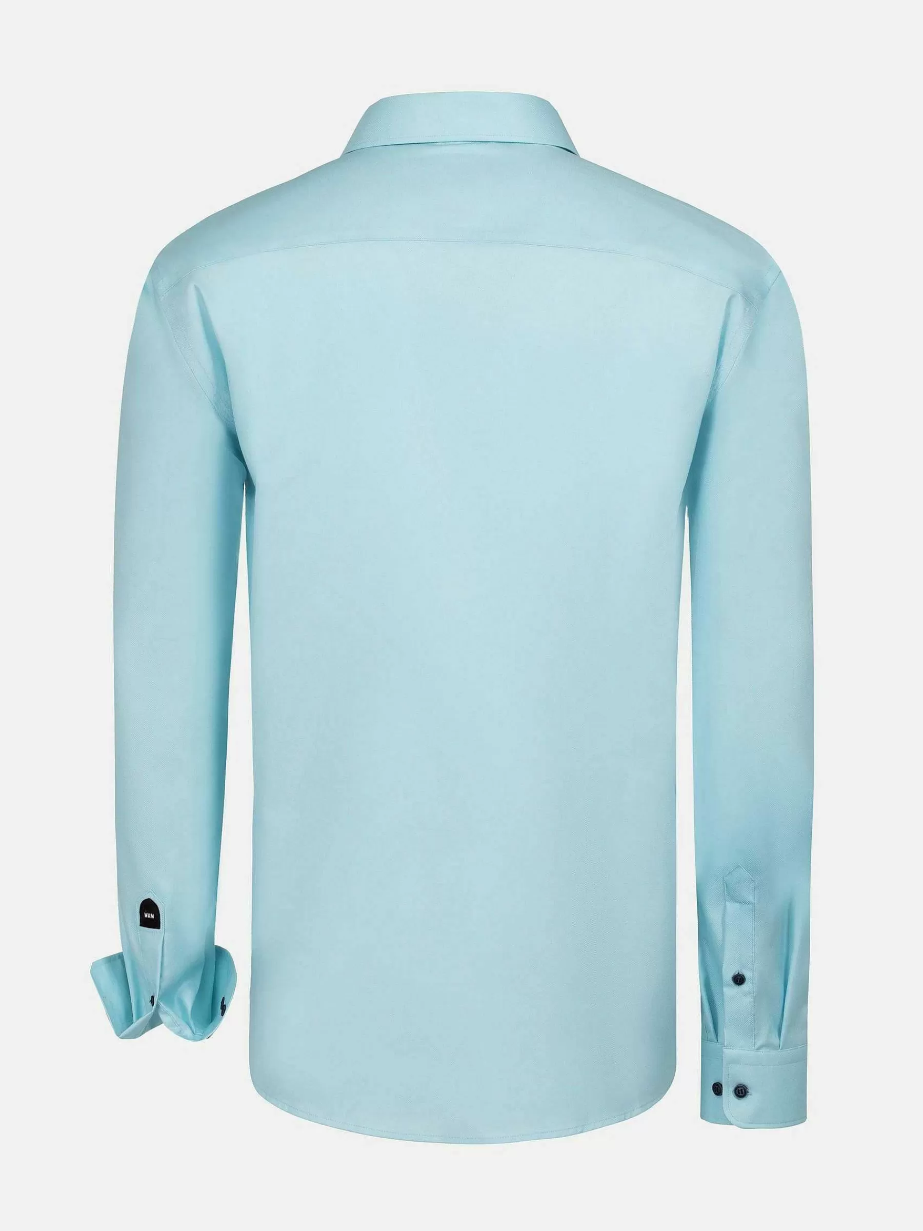 Wam Denim Overhemd Lange Mouwen<Mykonos Solid Light Turquoise Overhemd Longe Mouw