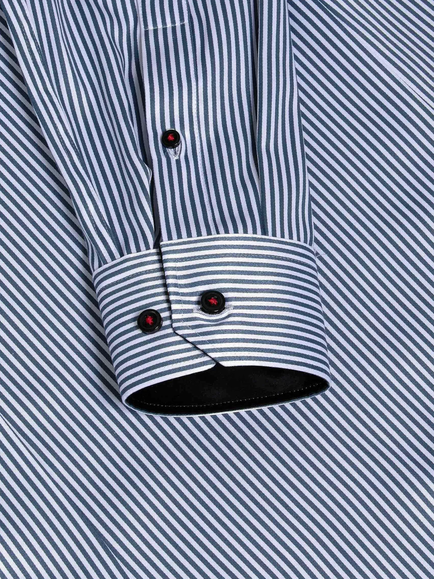 Wam Denim Overhemd Lange Mouwen<Nancy Anthracite Striped Overhemd Lange Mouw
