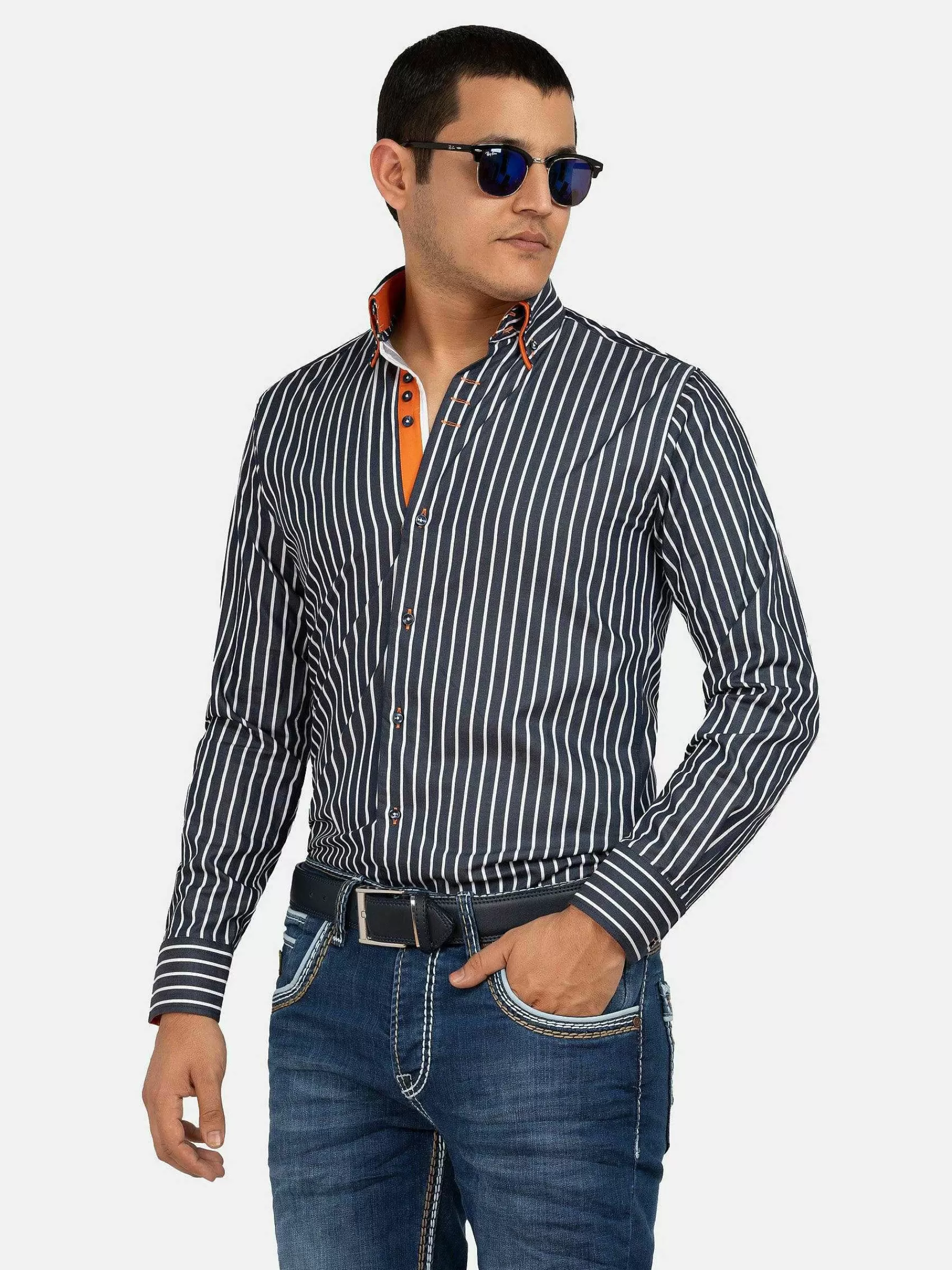 Wam Denim Overhemd Lange Mouwen<Overhemd 75459 Vasto Navy