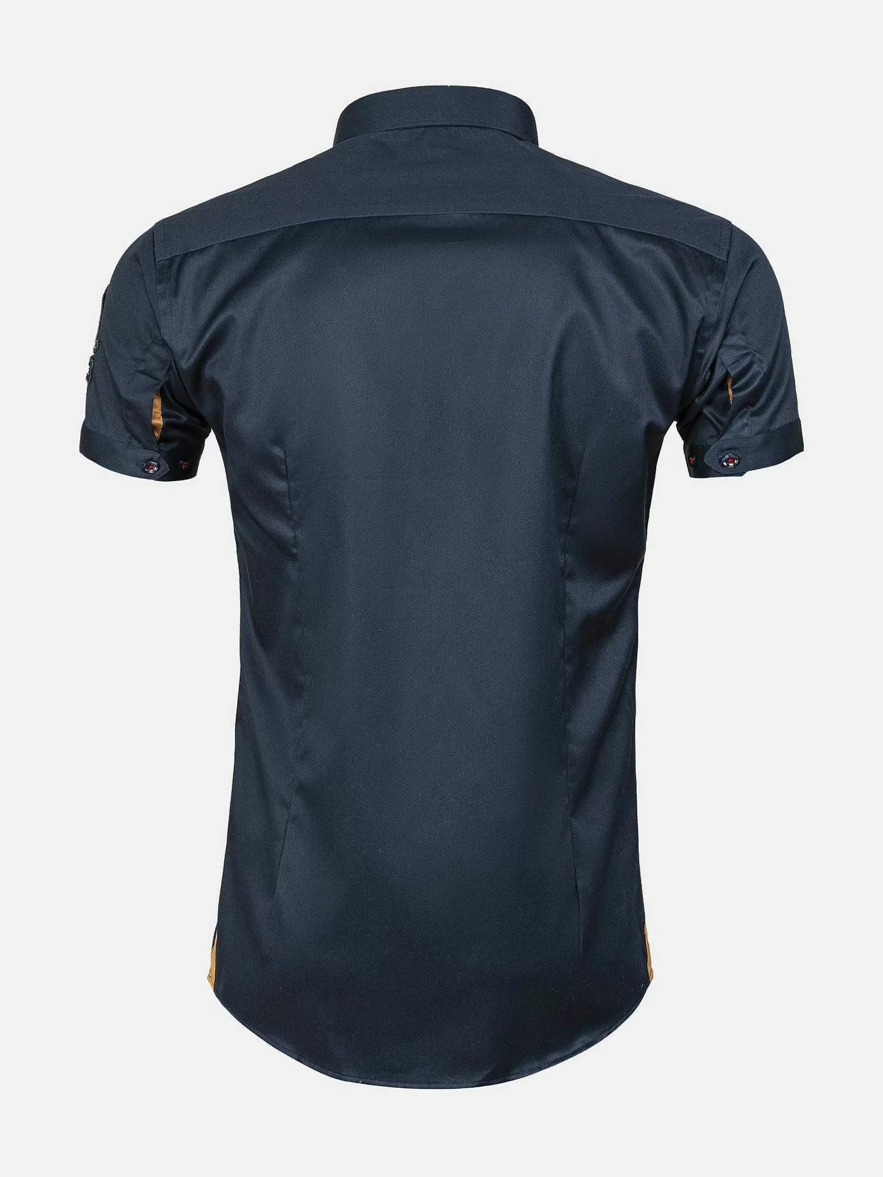 Wam Denim Overhemd Korte Mouwen<Overhemd Korte Mouw Emble Navy
