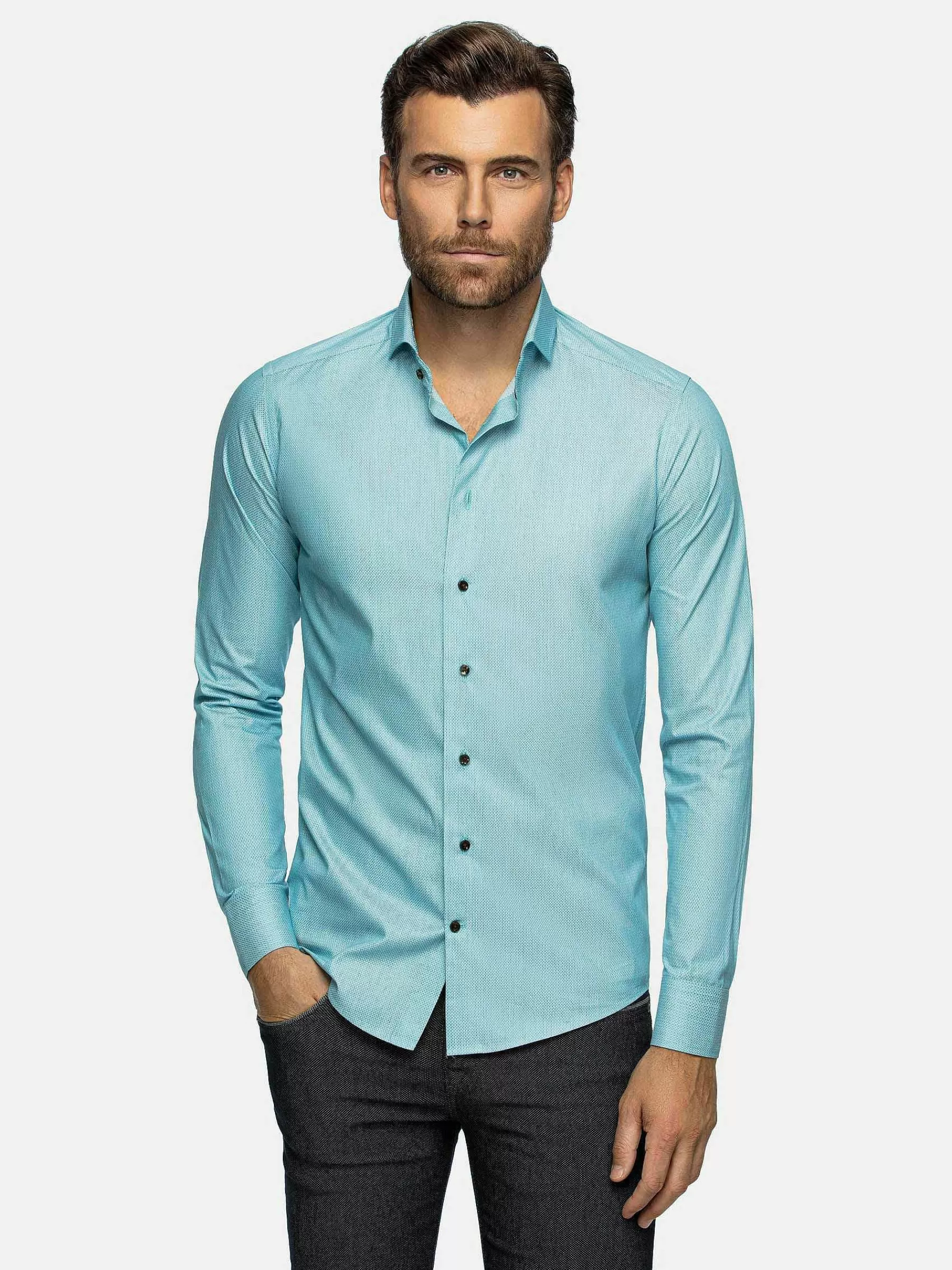 Wam Denim Overhemd Lange Mouwen<Overhemd Lange Mouw 75694 Murial Turquoise