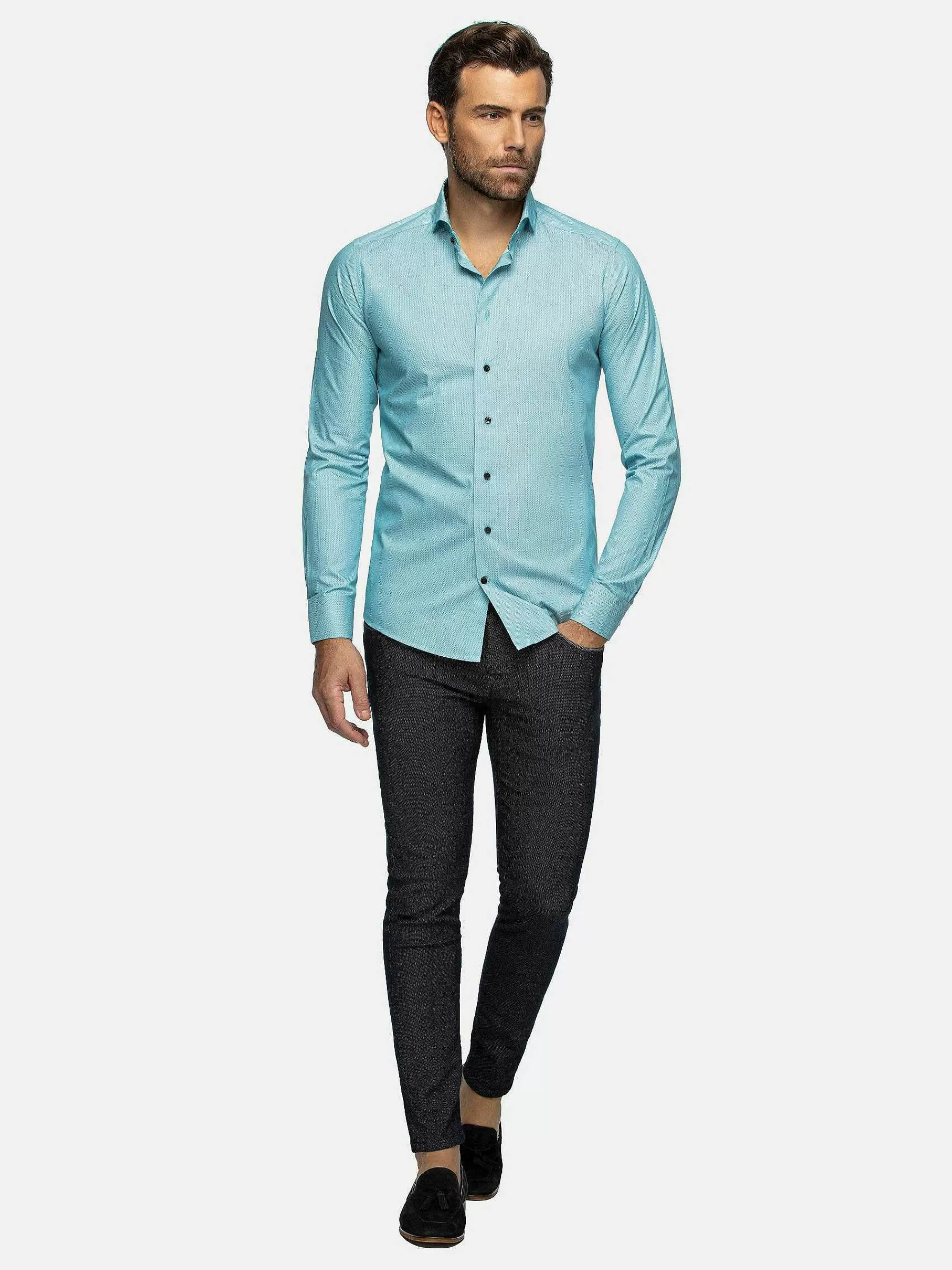 Wam Denim Overhemd Lange Mouwen<Overhemd Lange Mouw 75694 Murial Turquoise
